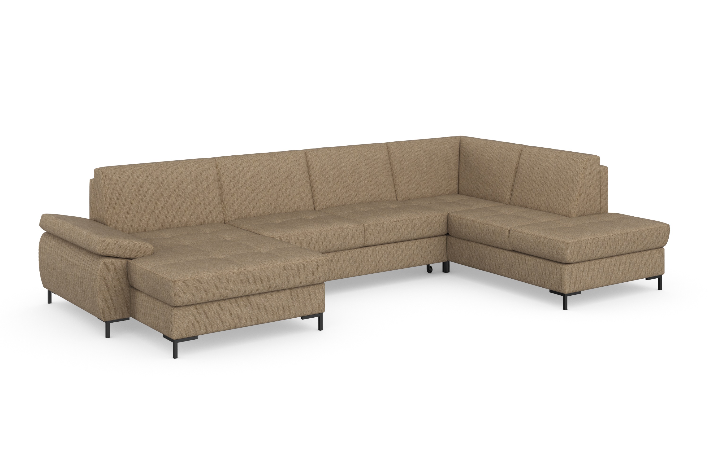 Thumbnail - DOMO collection Wohnlandschaft "Capelo, komfortabel, klare Linien zeichnen dieses Design aus, U-Form", mit Armteilverste...