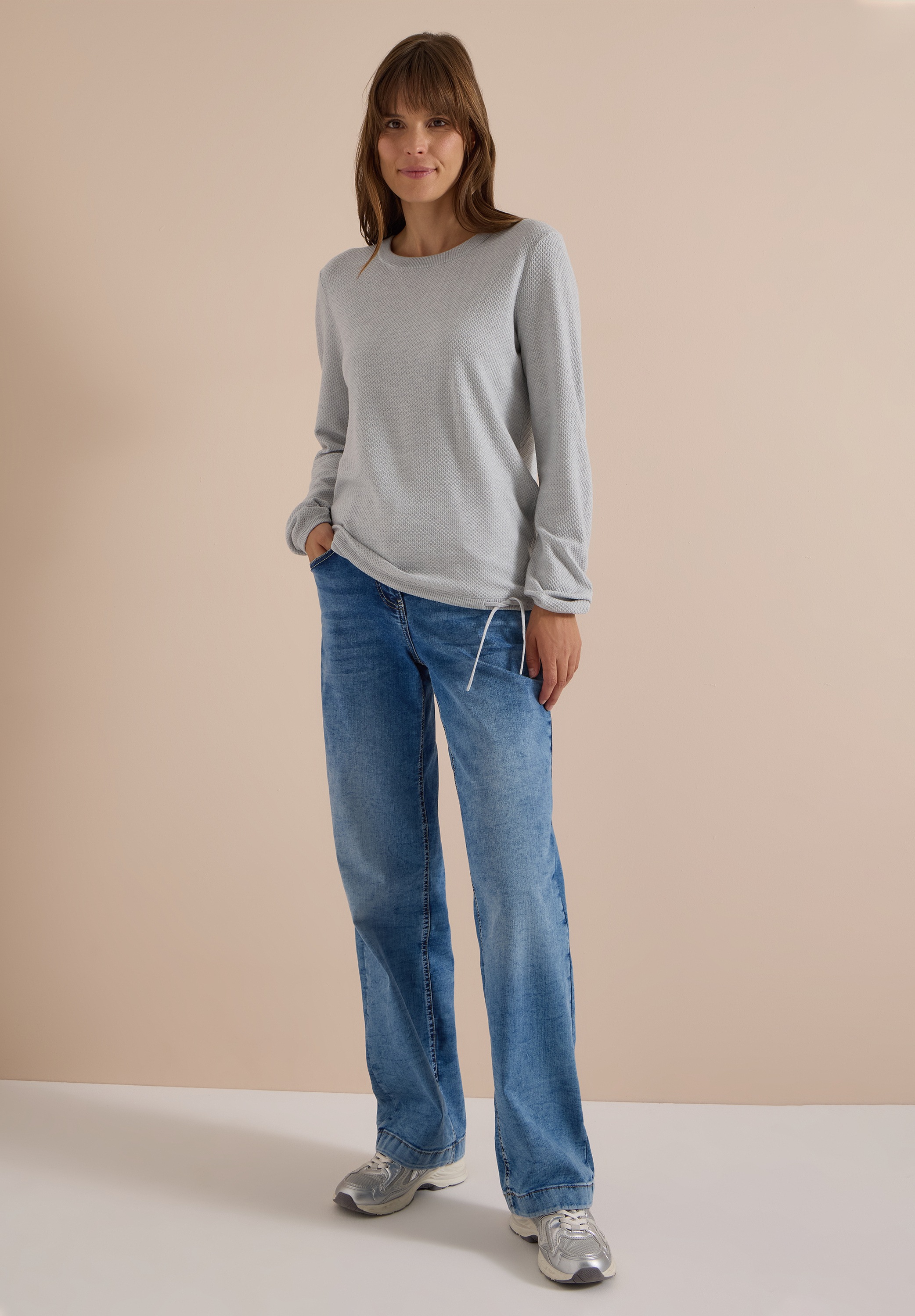 Cecil Strickpullover Elastiksaum und Tunnelzug