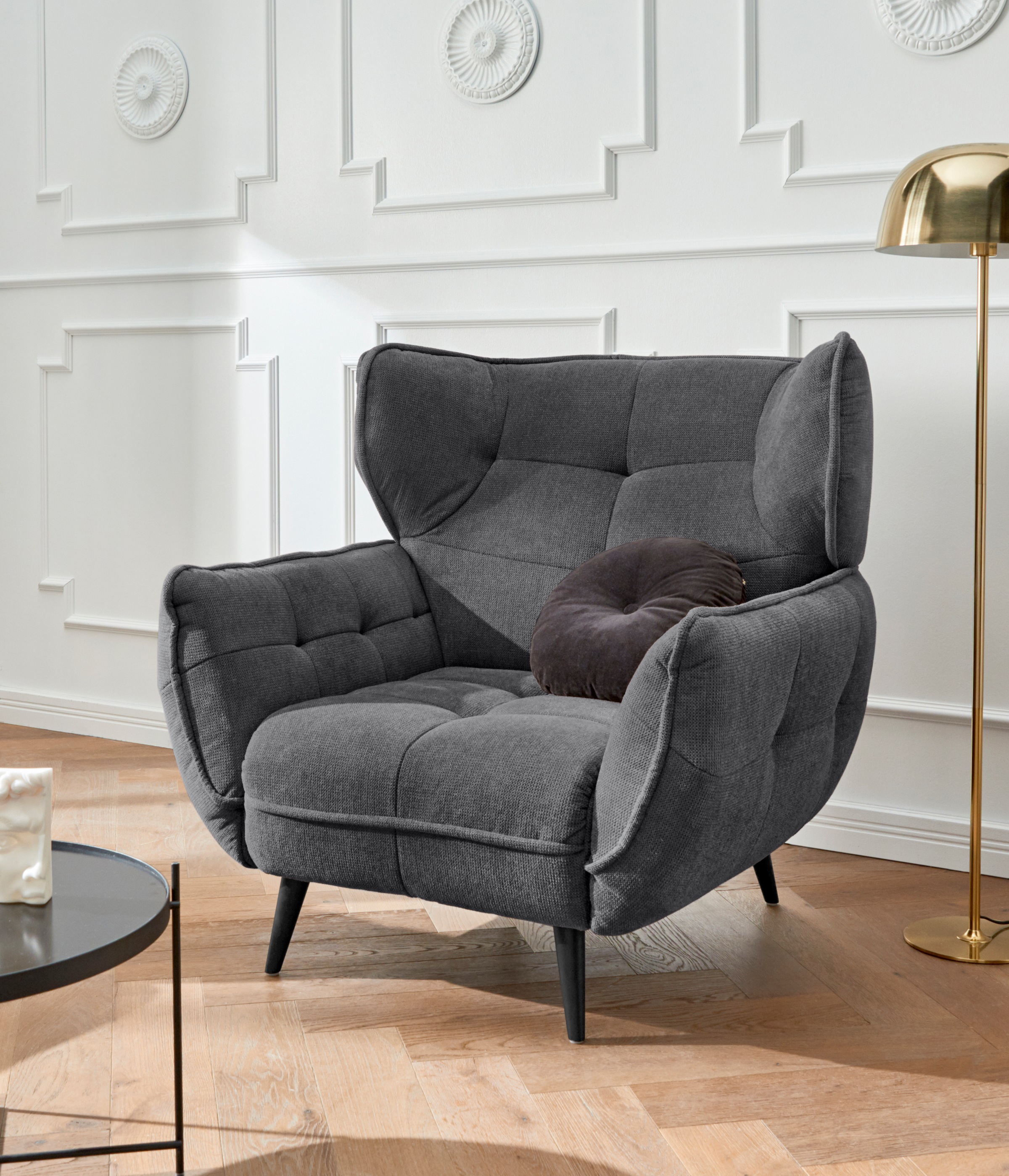 Leonique Sessel "Ariana", Stylischer Hochlehner bzw. Ohrensessel günstig online kaufen