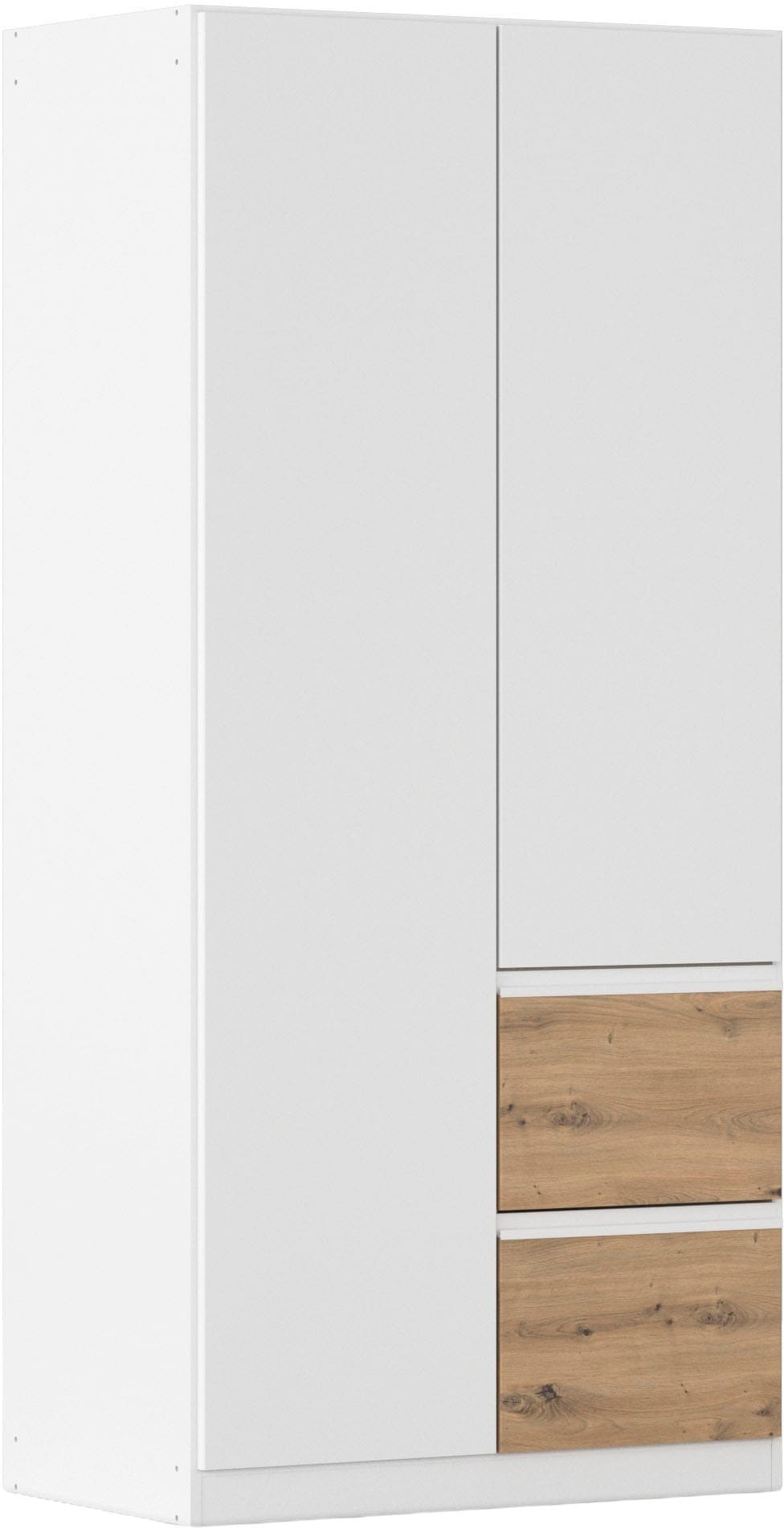 rauch "Kleiderschrank Schrank Garderobe Wäscheschrank COSTA Breite 91 cm" in 3 Ausstattungen BASIC/CLASSIC/PREMIUM, Breite 91 cm grifflose Front mit Push-to-Open Funktion MADE IN GERMANY