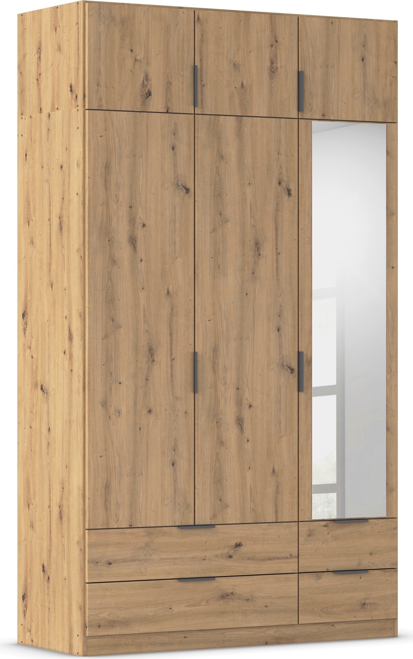 rauch Kleiderschrank "Drehtürenschrank Schrank Garderobe Ankleide Schlafzimmer LAGOA" 3 verschiedene Ausstattungen BASIC/CLASSIC/PREMIUM (inkl. SOFT-CLOSE), geräumige Schubladen, 3 Breiten, optional mit Aufsatz MADE IN GERMANY