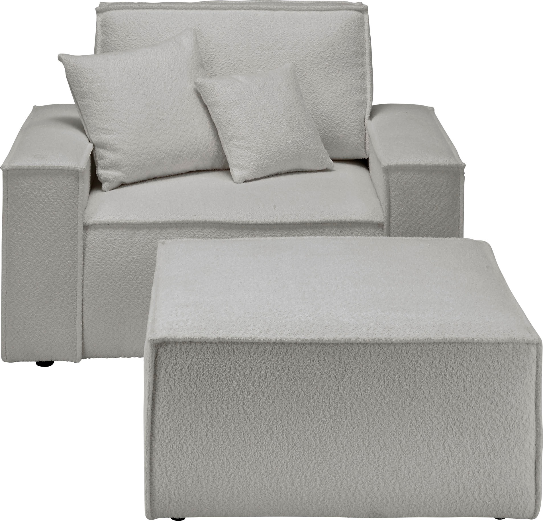 OTTO home Loveseat "FINNLEY, Loveseat & Hocker im Set, trendige Stoffe, ink günstig online kaufen