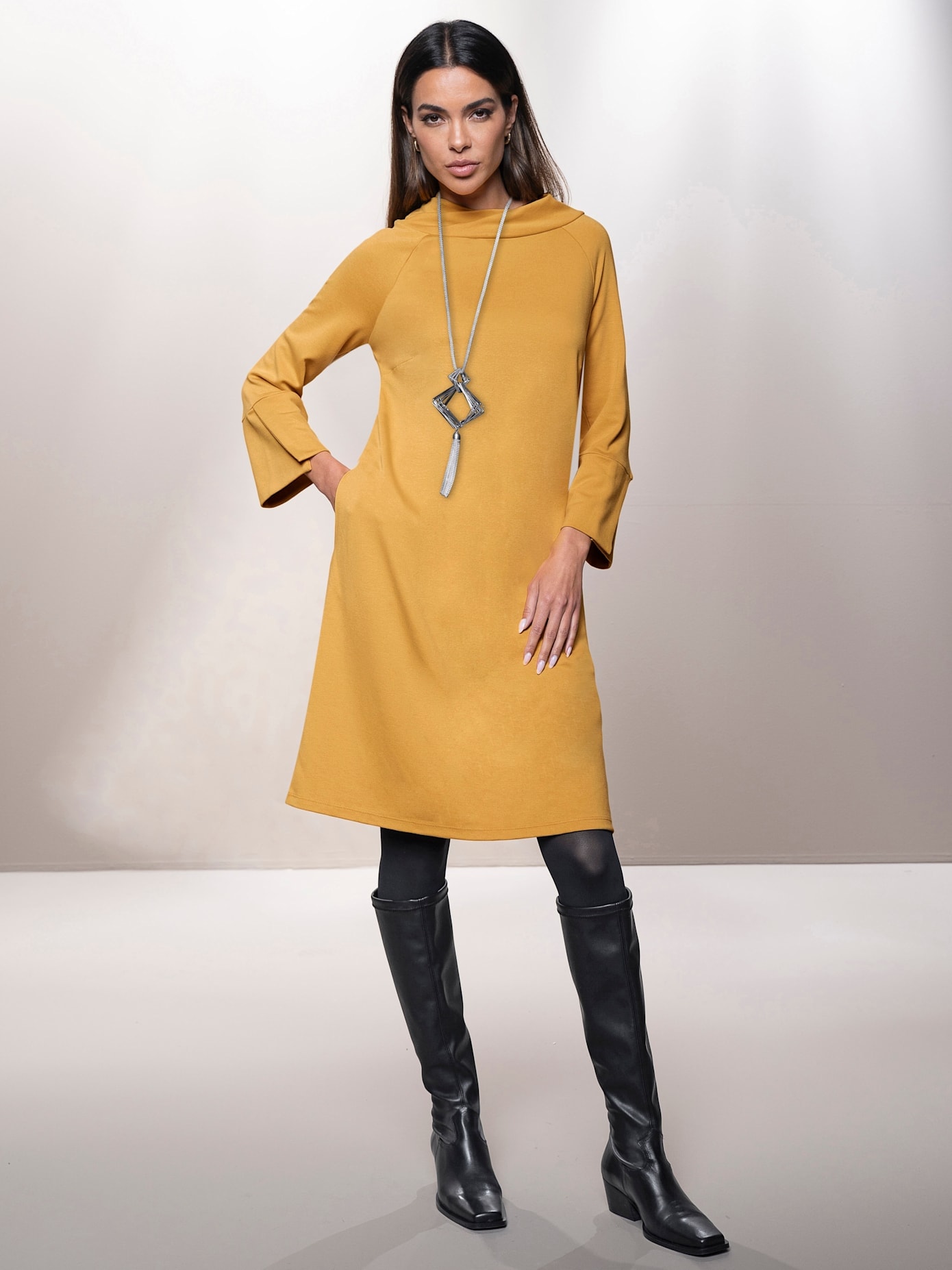heine Jerseykleid "Jersey-Kleid" Nahttasche günstig online kaufen