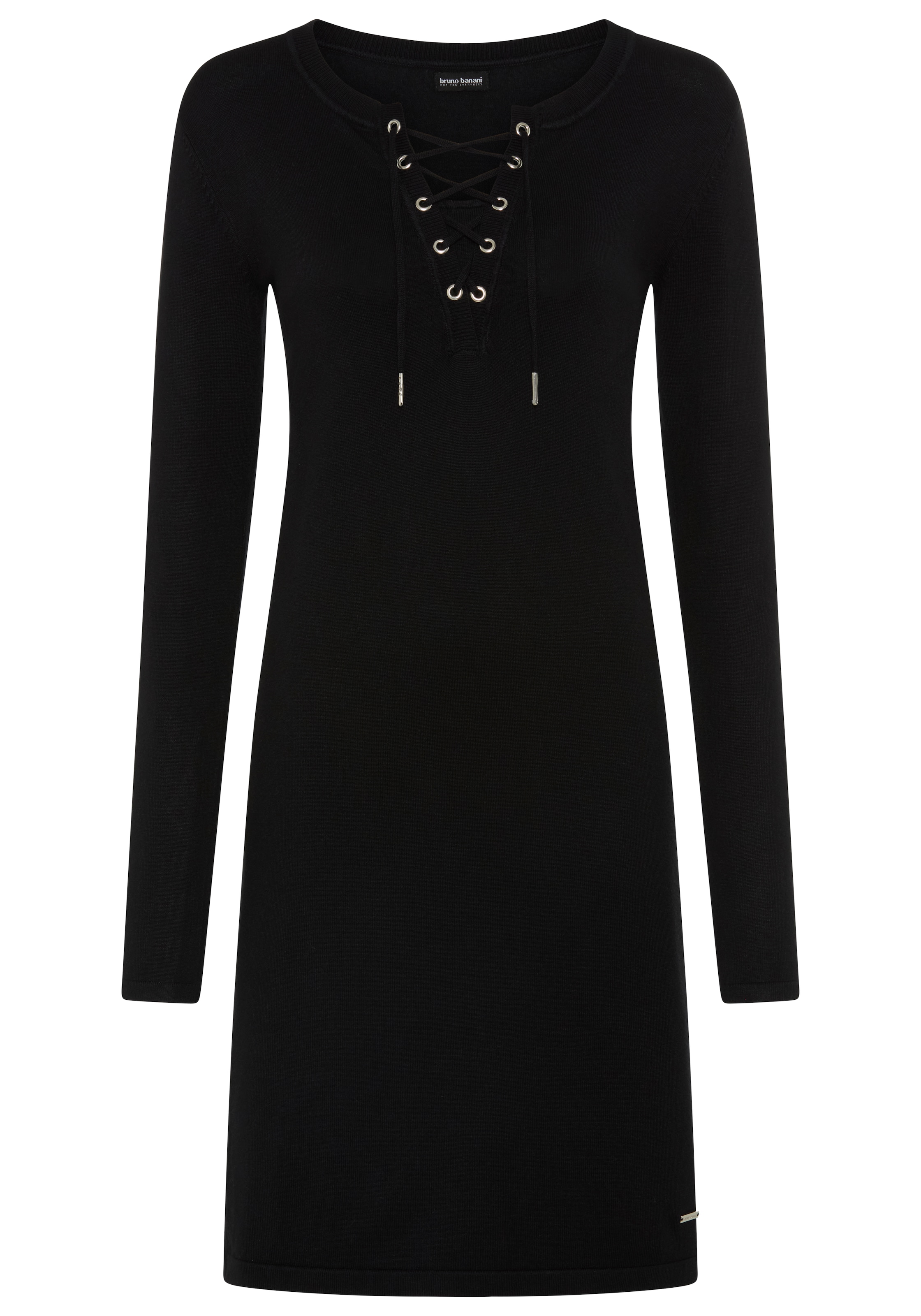 Bruno Banani Strickkleid taillierter Schnitt,  aus Viskosemischung,  elastisches Material