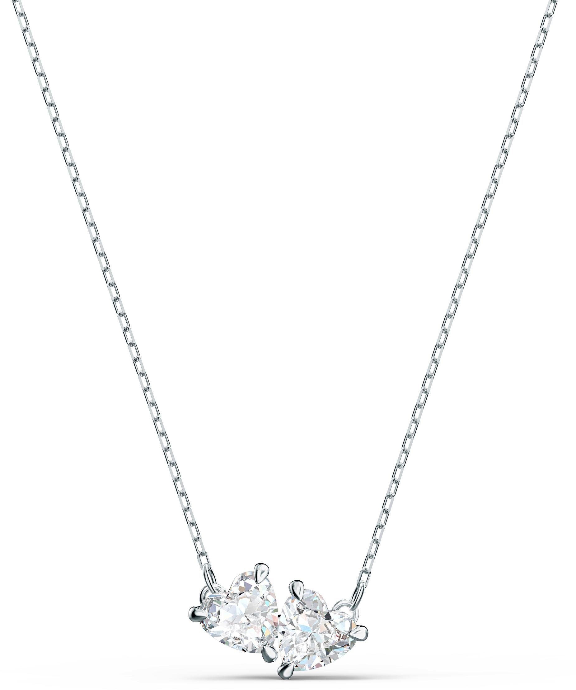 Swarovski Kette mit Anhänger »Attract Soul, weiss, rhodiniert, 5517117«, mit Swarovski® Kristall