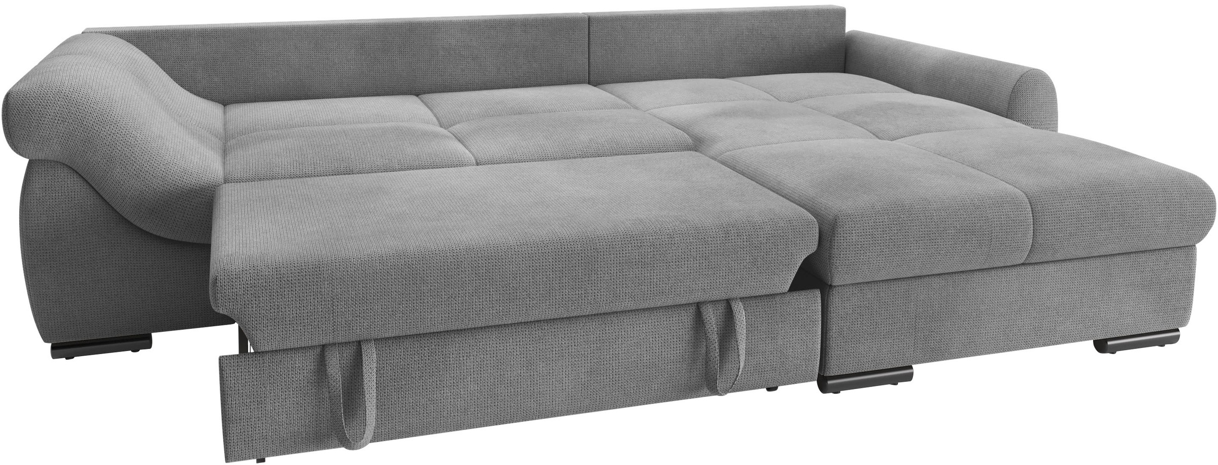 Mr. Couch Ecksofa »Livorno L-Form«, inkl. Hochschläfer-Bettauszug, XL-Bettkasten weiß beschichtet