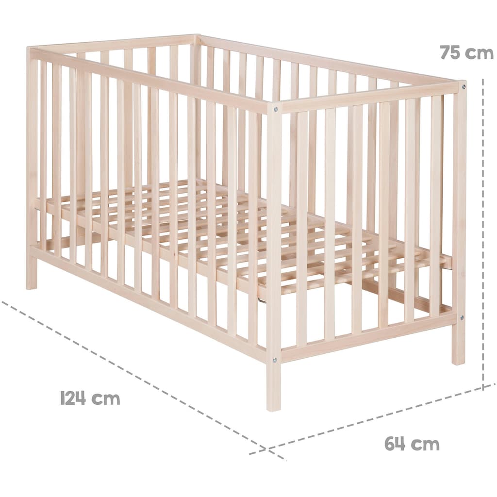 roba® Babybett »Cosi, natur«, Liegefläche 60x120 cm