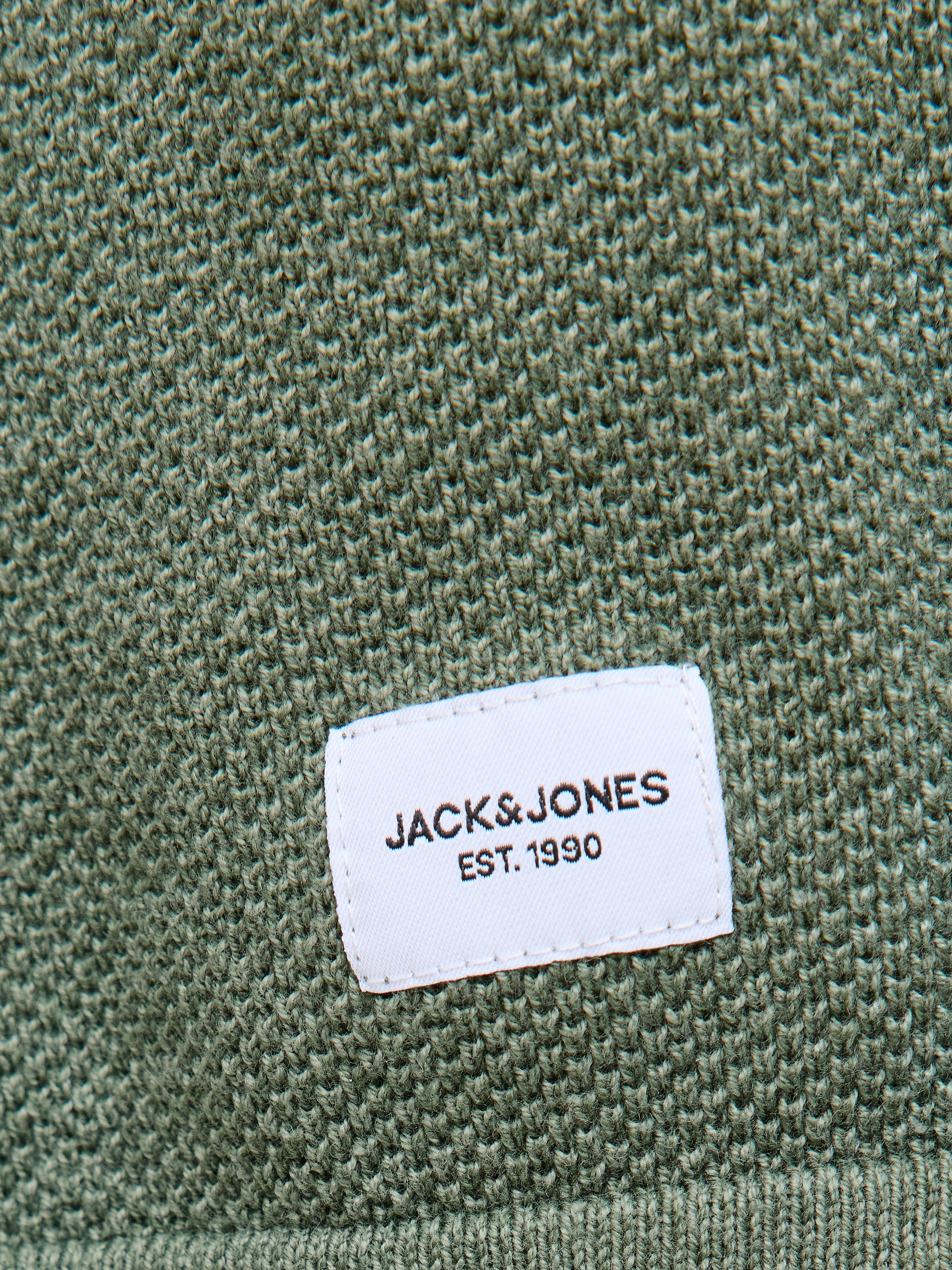 Jack & Jones Rundhalspullover »JJEHILL KNIT CREW NECK NOOS«, aus Strukturstrick