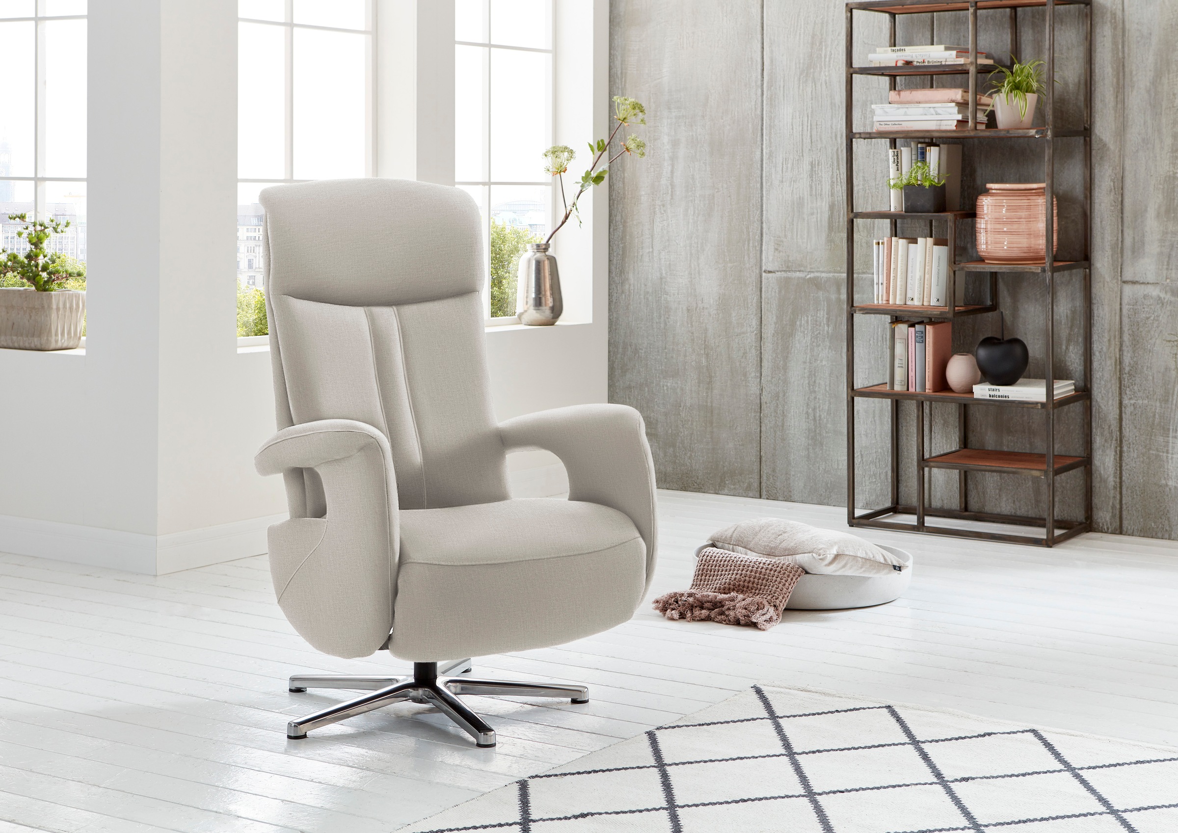 Die PlanBar Relaxsessel »MP-RS18073«, 360° drehbar, inkl. man. Kopfpolsterverstellung u. Relax-Funktion