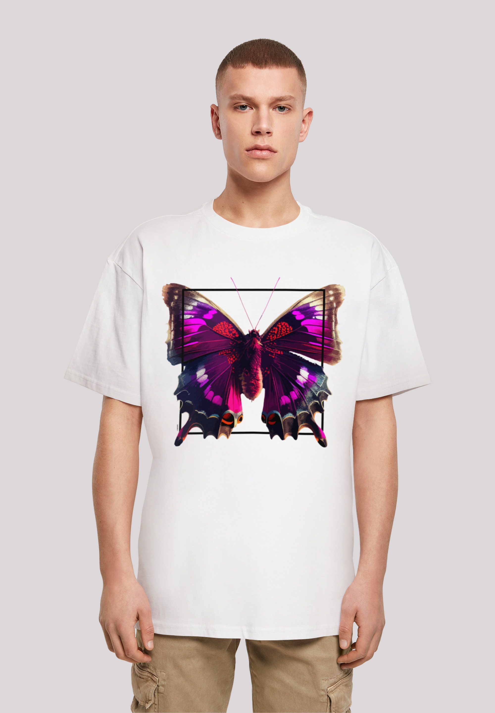 T-Shirt »Pink Schmetterling OVERSIZE TEE«, Print