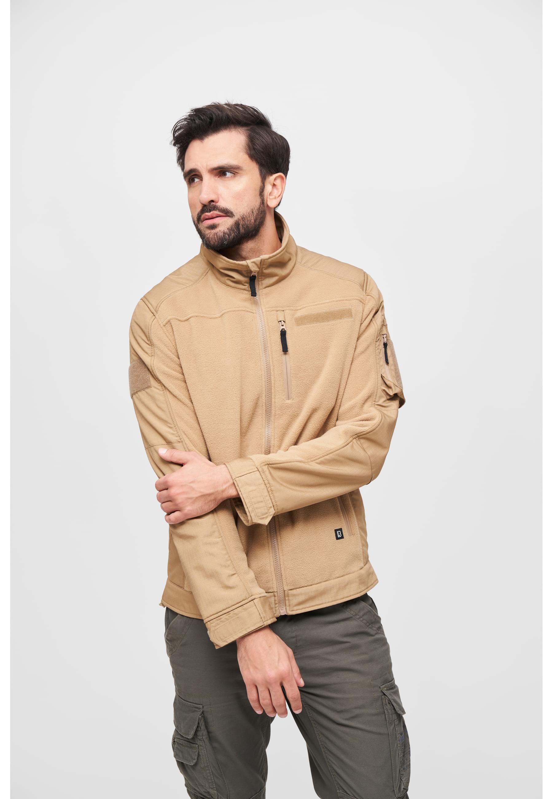 Brandit Allwetterjacke »Brandit Herren Fleecejacket Ripstop«, (1 St.), ohne Kapuze