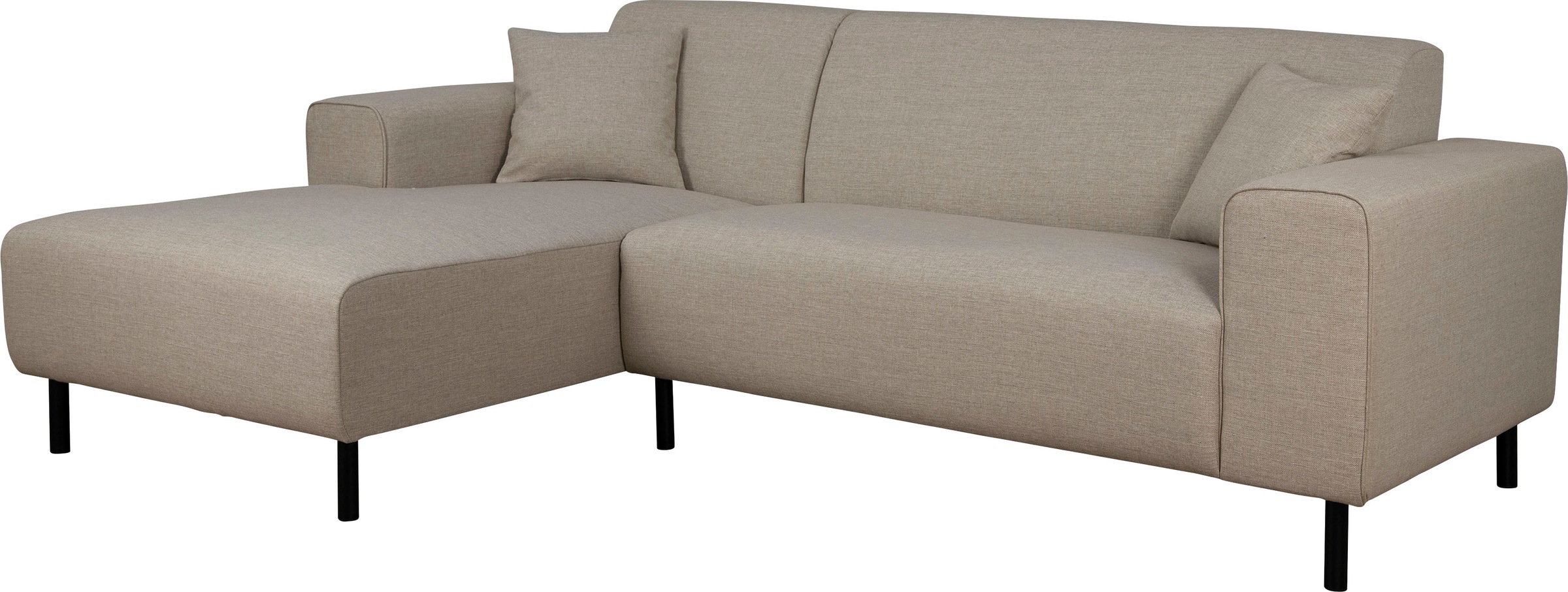 Home affaire Ecksofa »ARROS L-Form mit Wellenunterfederung, Maße B/T/H: 235/163/81 cm«, incl. Zierkissen, mit Recamiere rechts/links bestellbar, auch in Cord