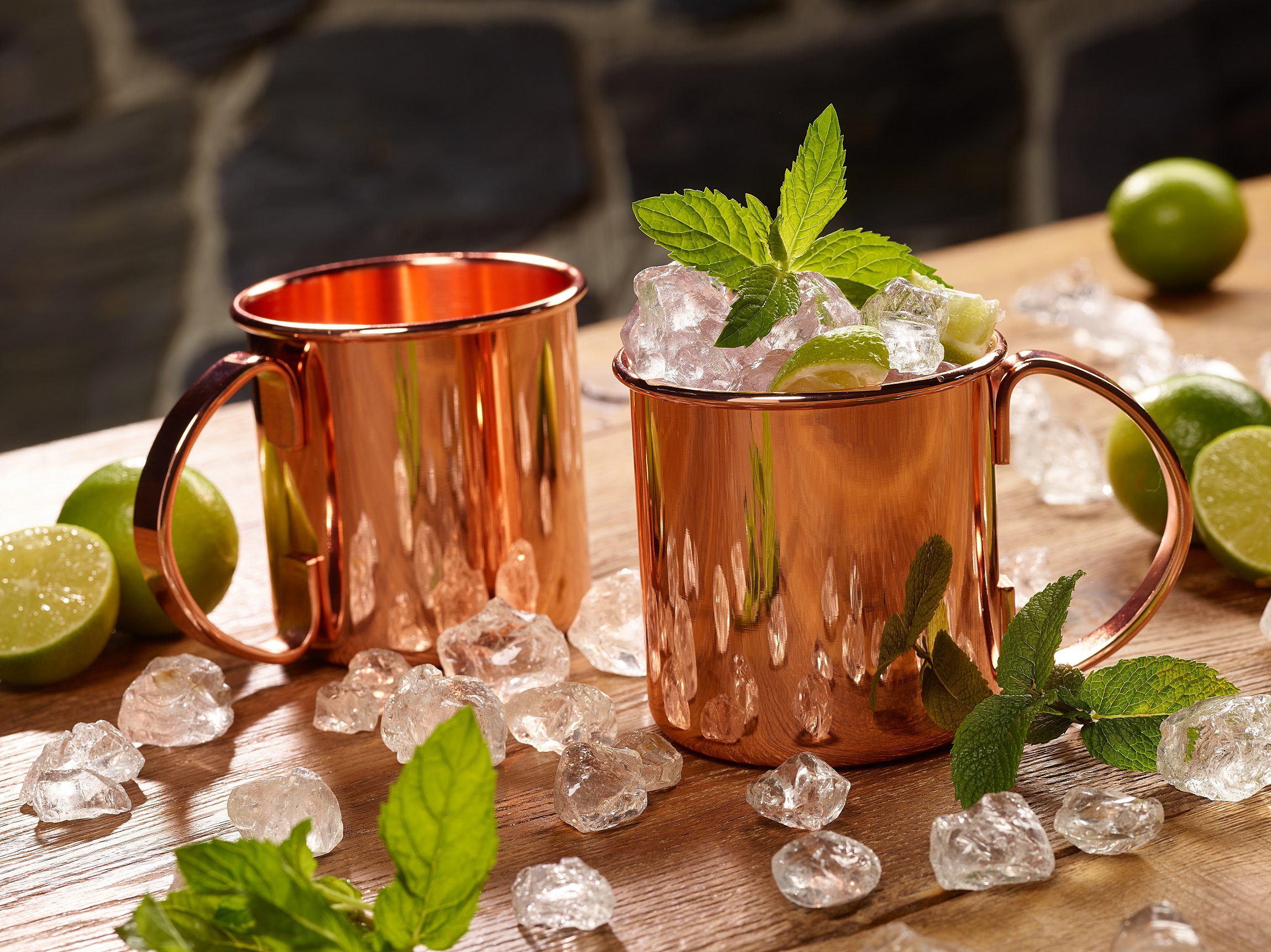 ECHTWERK Becher, (Set, 4 tlg.), Moscow Mule Kupferbecher, Cocktailgläser, bruchsicher, 450 ml, 4tlg