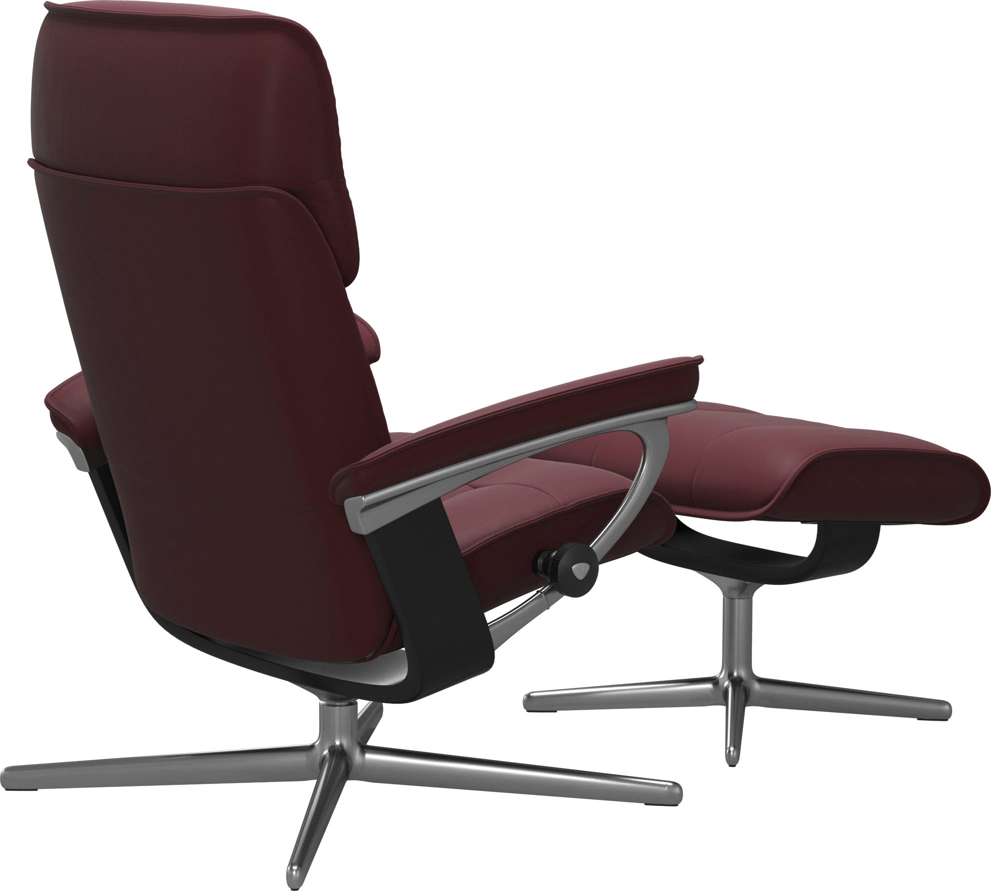 Stressless® Relaxsessel »Admiral«, (Set, Relaxsessel inkl. Hocker), mit Cross Base, Größe M & L, Holzakzent Schwarz