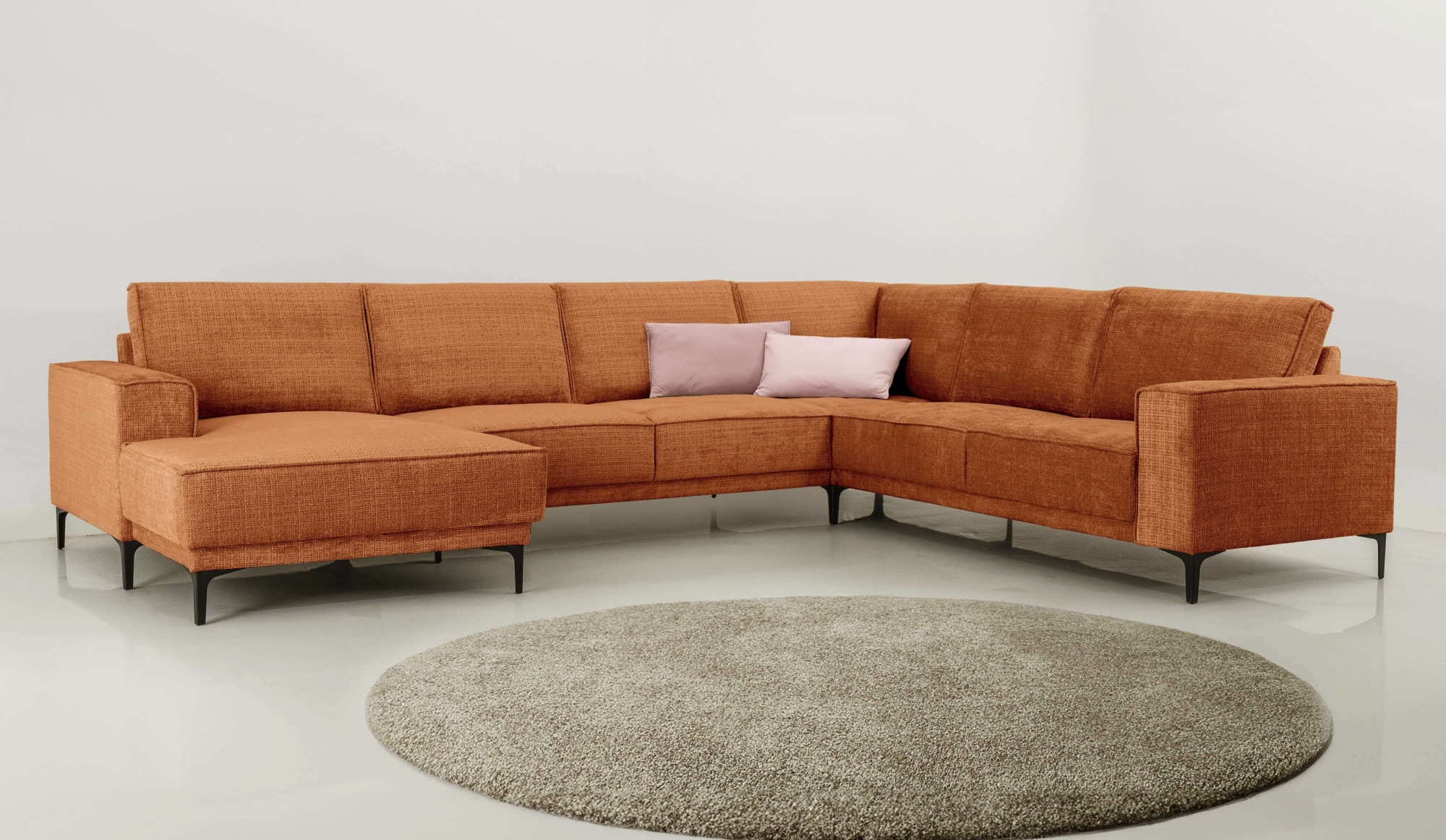 OTTO home Wohnlandschaft "XXL Sofa Oland, Struktur, Flachgewebe, Luxus-Micr günstig online kaufen