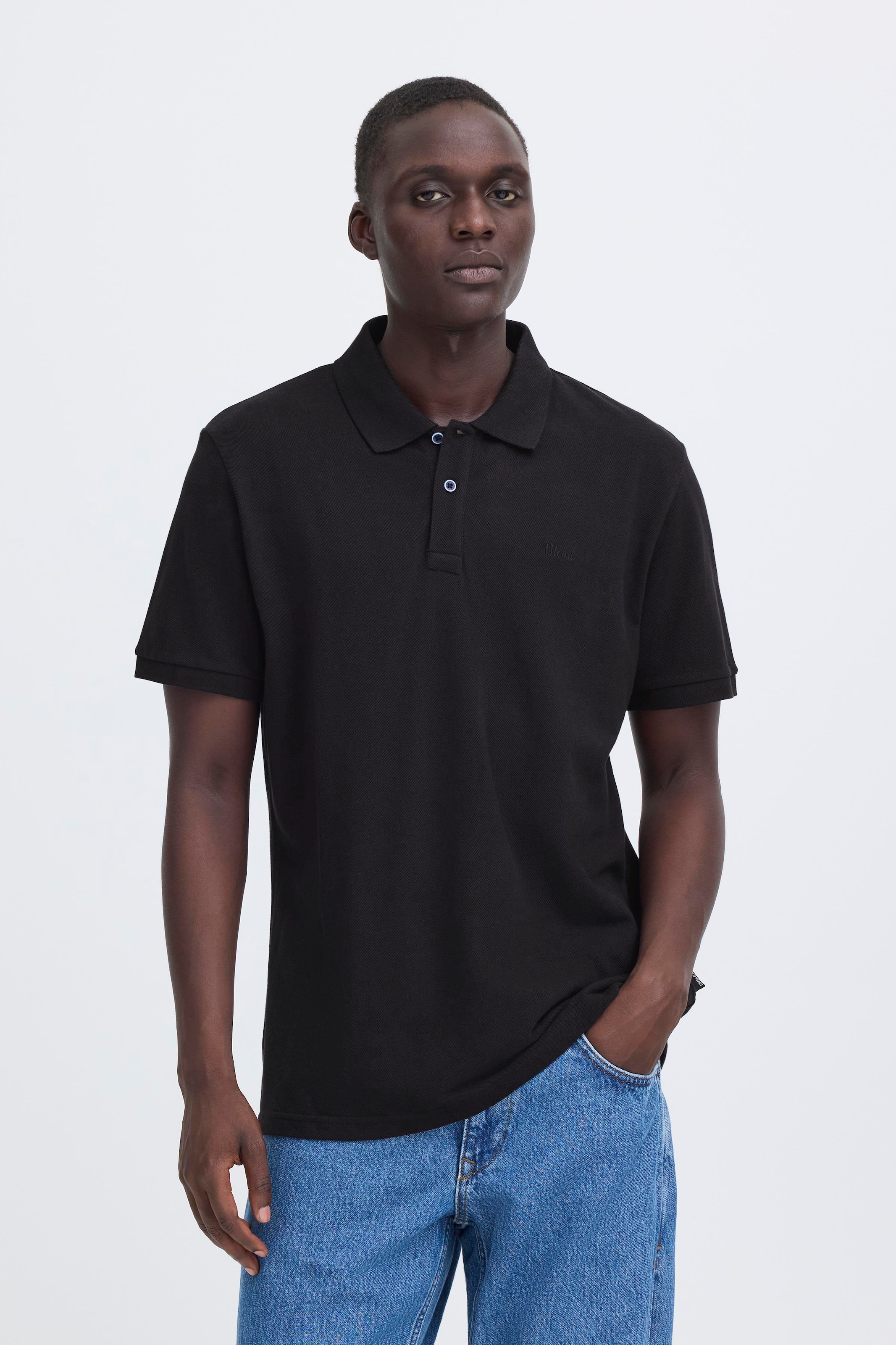 Blend "BHABDO POLO S/S" mit klassischem Polokragen, aus Baumwolle, Regular Fit, Kurzarm