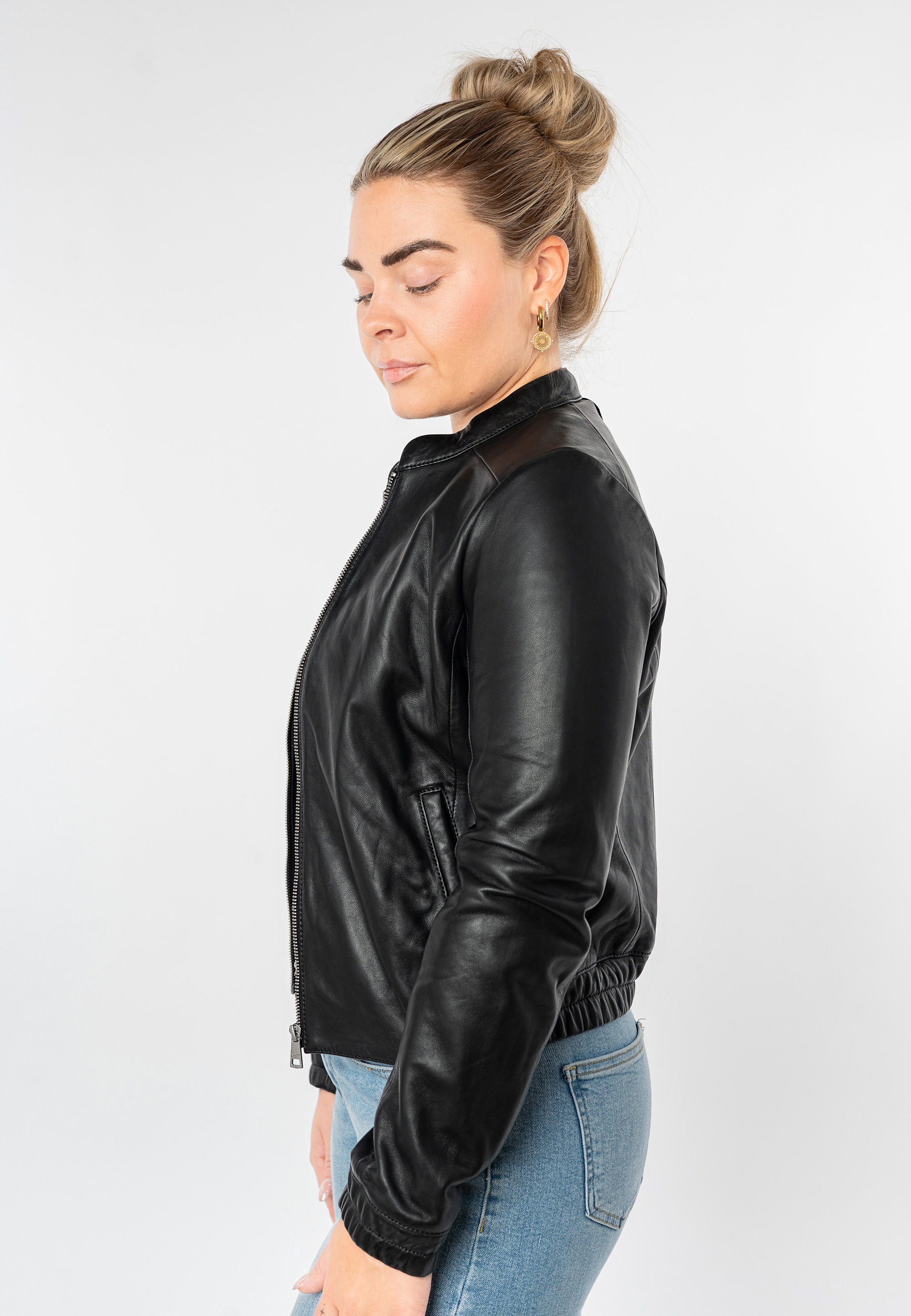 Thumbnail - Mauritius Lederjacke "MWAshli" Blouson mit elastischen Bündchen