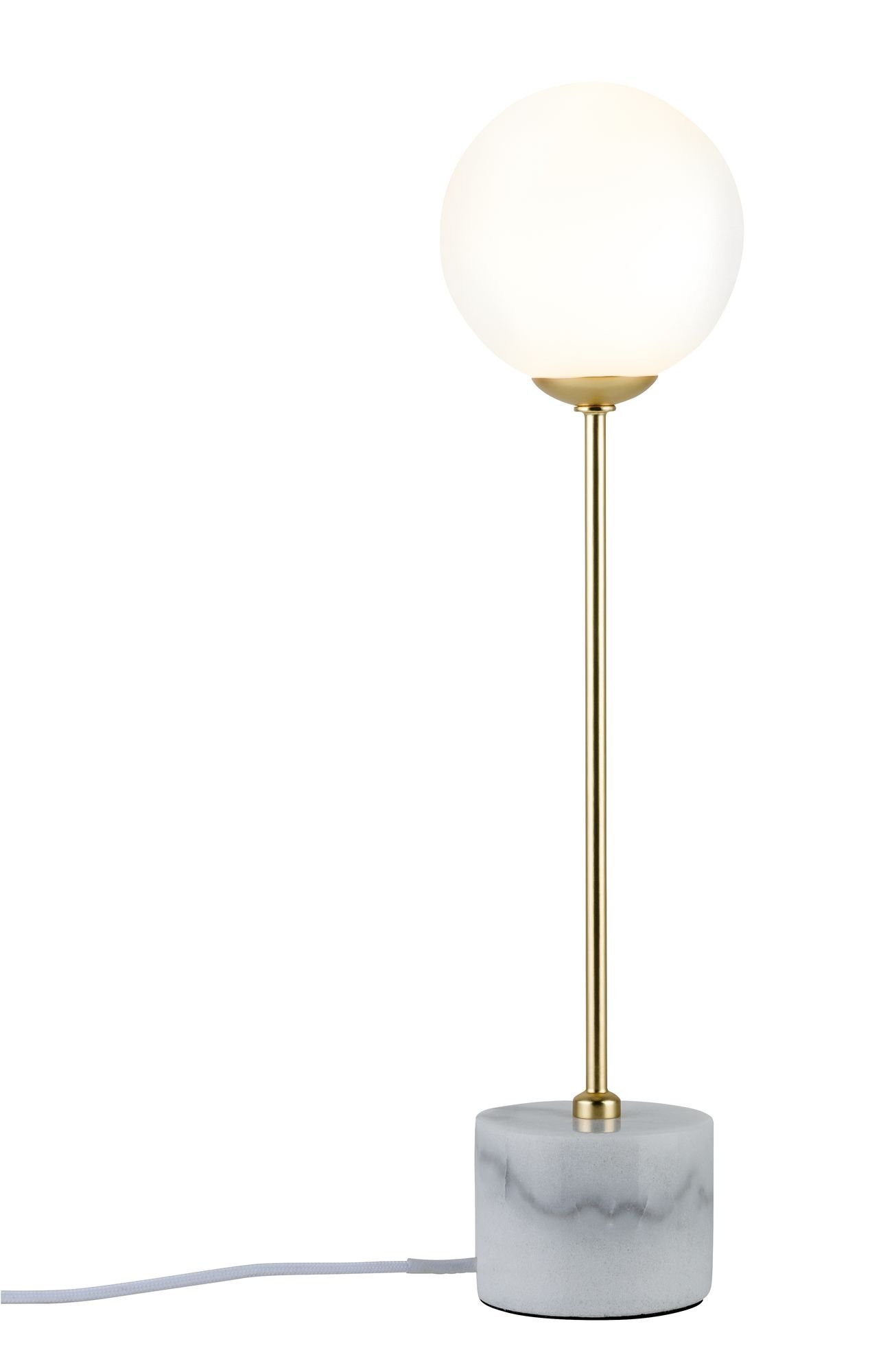 Paulmann Tischleuchte »Neordic Moa max.1x10W G9 Weiß/Gold matt 230V Glas/Marmor/Metall«, 1 flammig, Leuchtmittel G9 | ohne Leuchtmittel