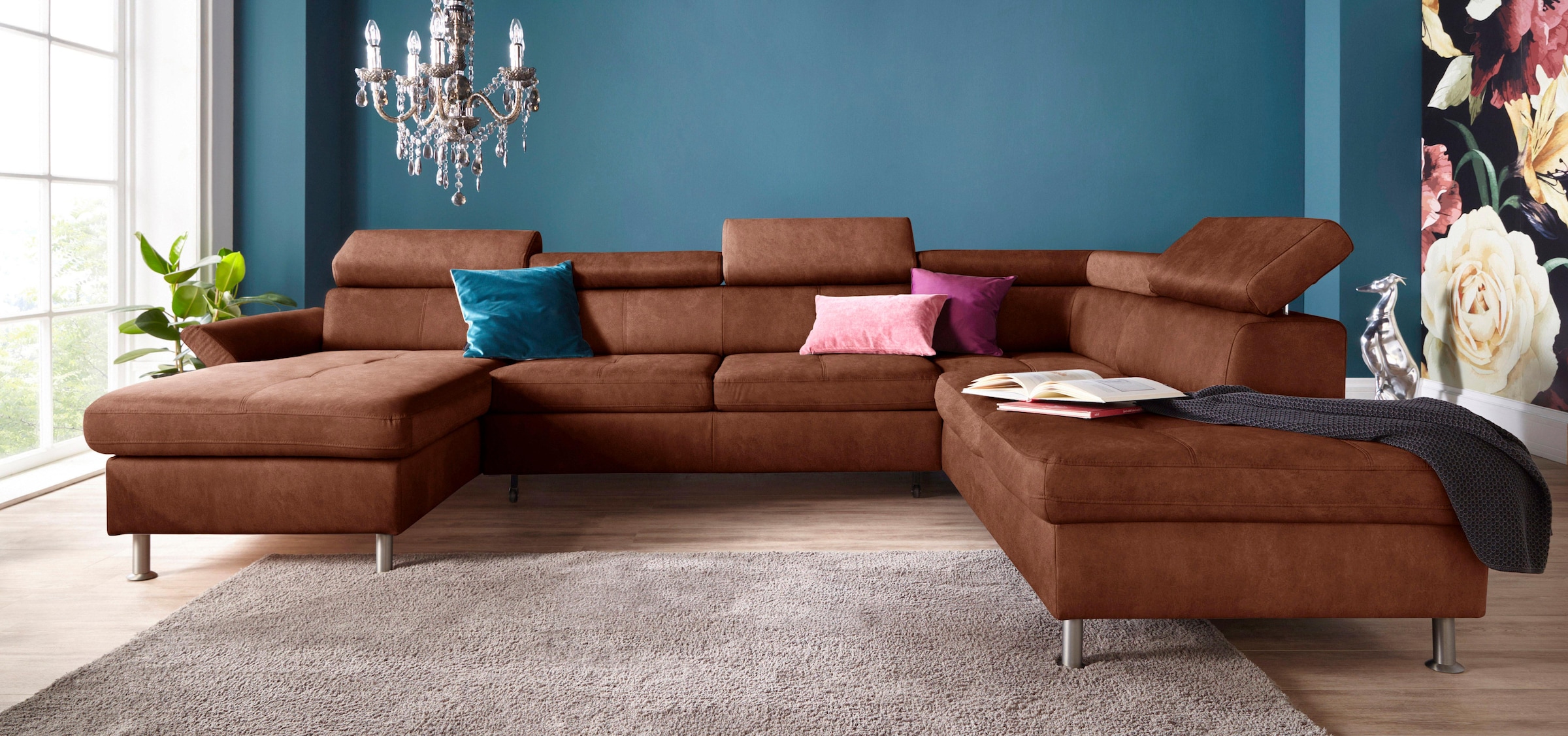 exxpo - sofa fashion Wohnlandschaft "Maretto, bequem und komfortabel, aufwe günstig online kaufen