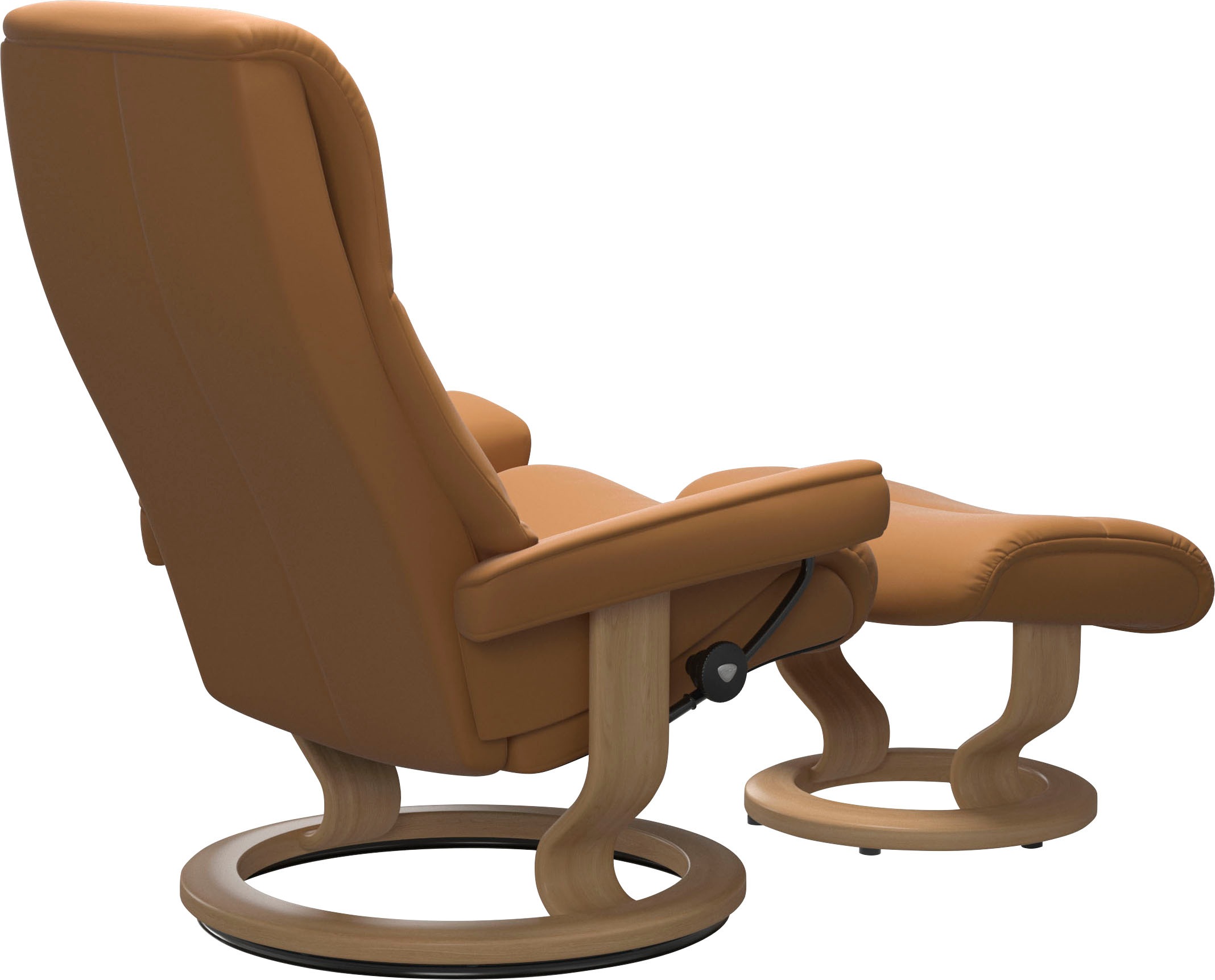 Thumbnail - Stressless Relaxsessel "View" Set, Relaxsessel mit Hocker, mit Classic Base, Größe M,Gestell Eiche
