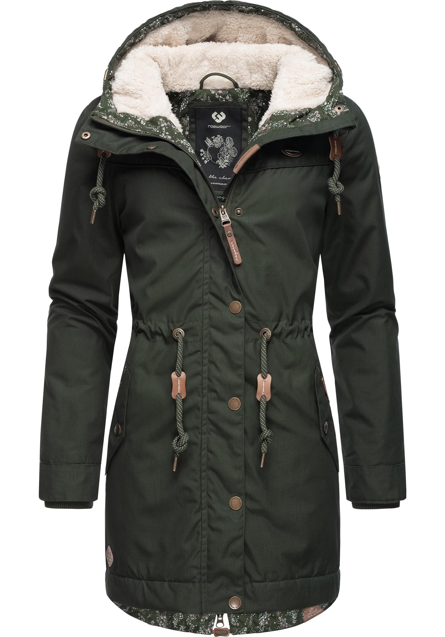 Ragwear Winterjacke "YM-Canny", mit Kapuze, stylischer Damen Kurzmantel Parka mit Kapuze