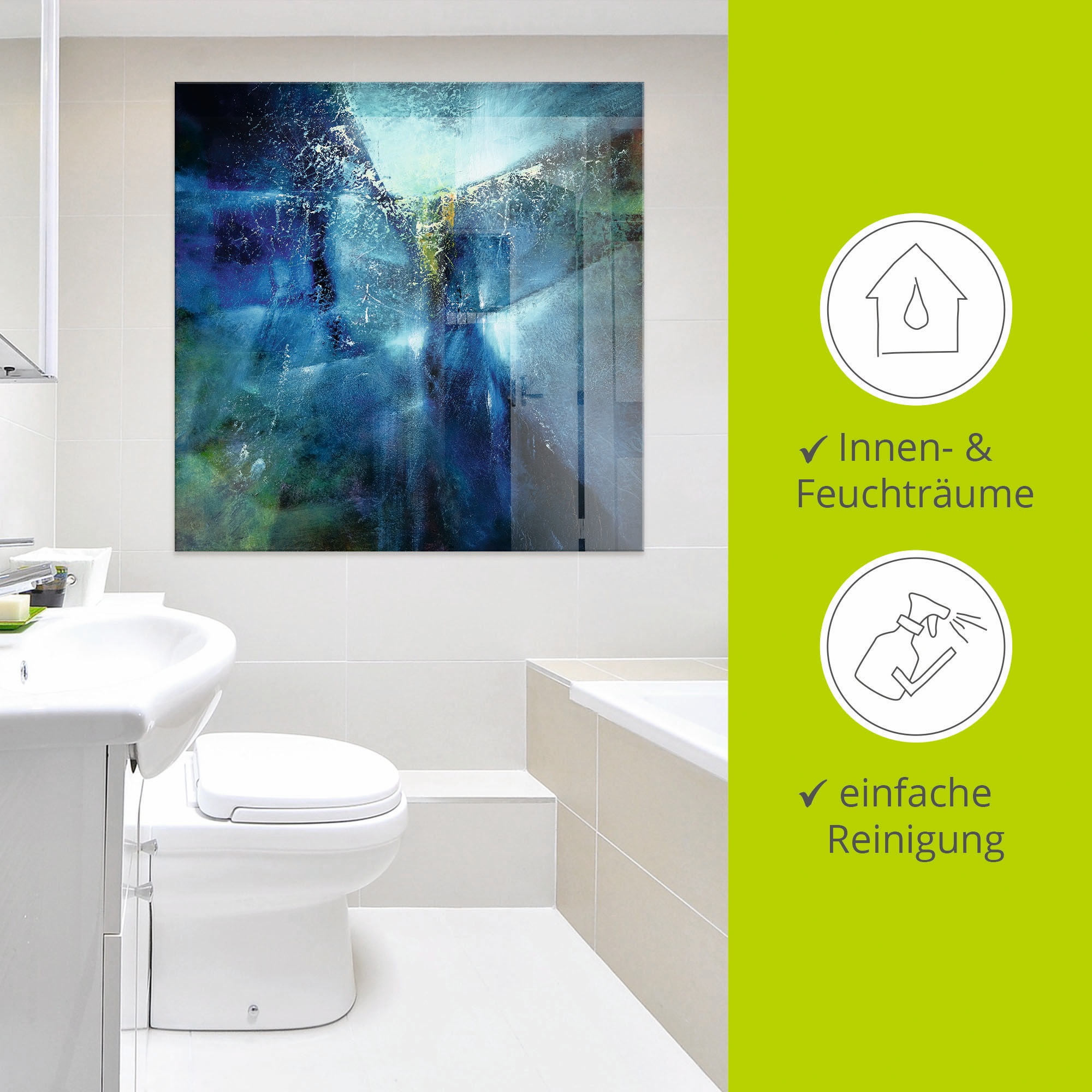 Artland Glasbild »Und ich träumte, dass ich fliege«, Gegenstandslos, (1 St.), in verschiedenen Größen