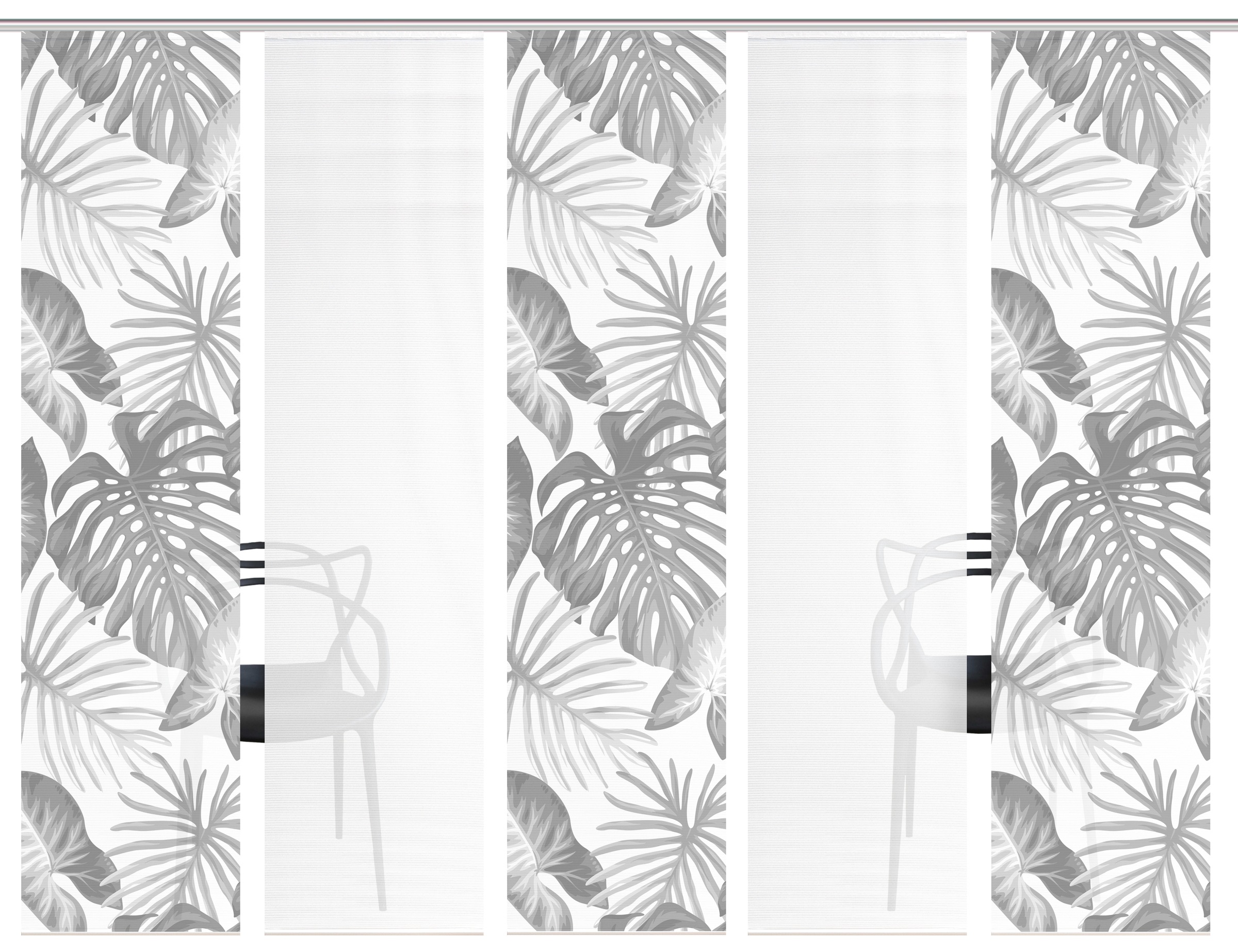 Vision S Schiebegardine "SANJA" Paneelwagen 5 Stk. tlg. Schiebevorhang,Bamb günstig online kaufen