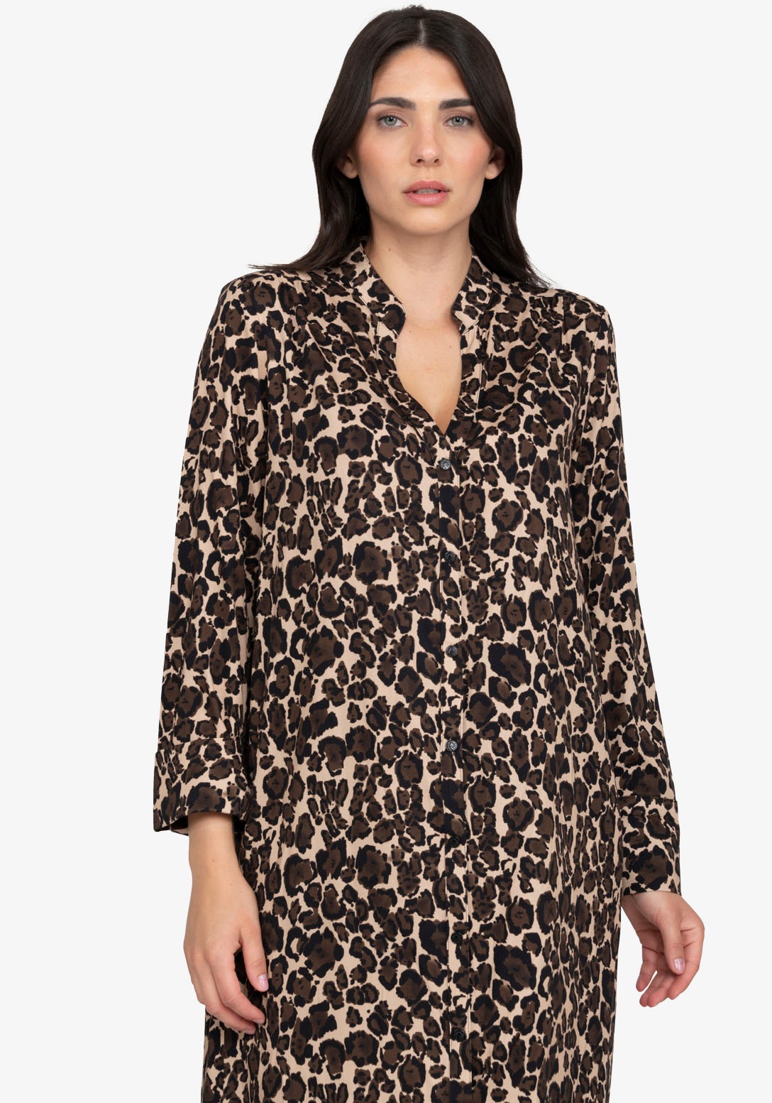 Sportalm Kitzbühel Druckkleid Eingrifftaschen mit Animalprint günstig online kaufen