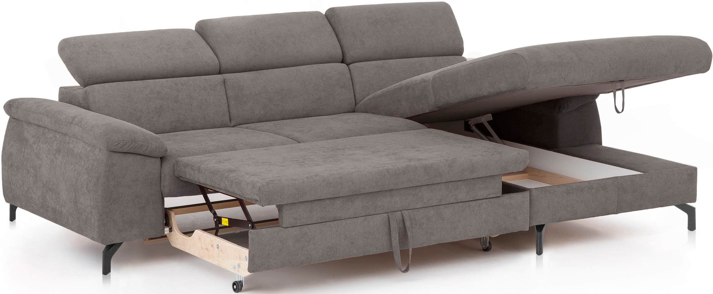 COTTA Ecksofa »Kitty L-Form«, mit Kopfteilverstellung, wahlweise mit Bettfunktion & Bettkasten