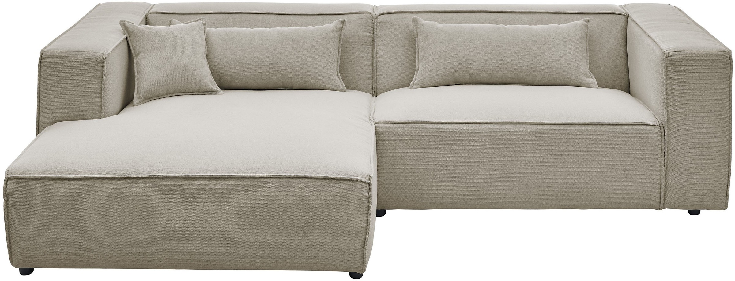 LeGer Home by Lena Gercke Ecksofa "PIARA mit Kedernaht, Cord, Leinenoptik o günstig online kaufen