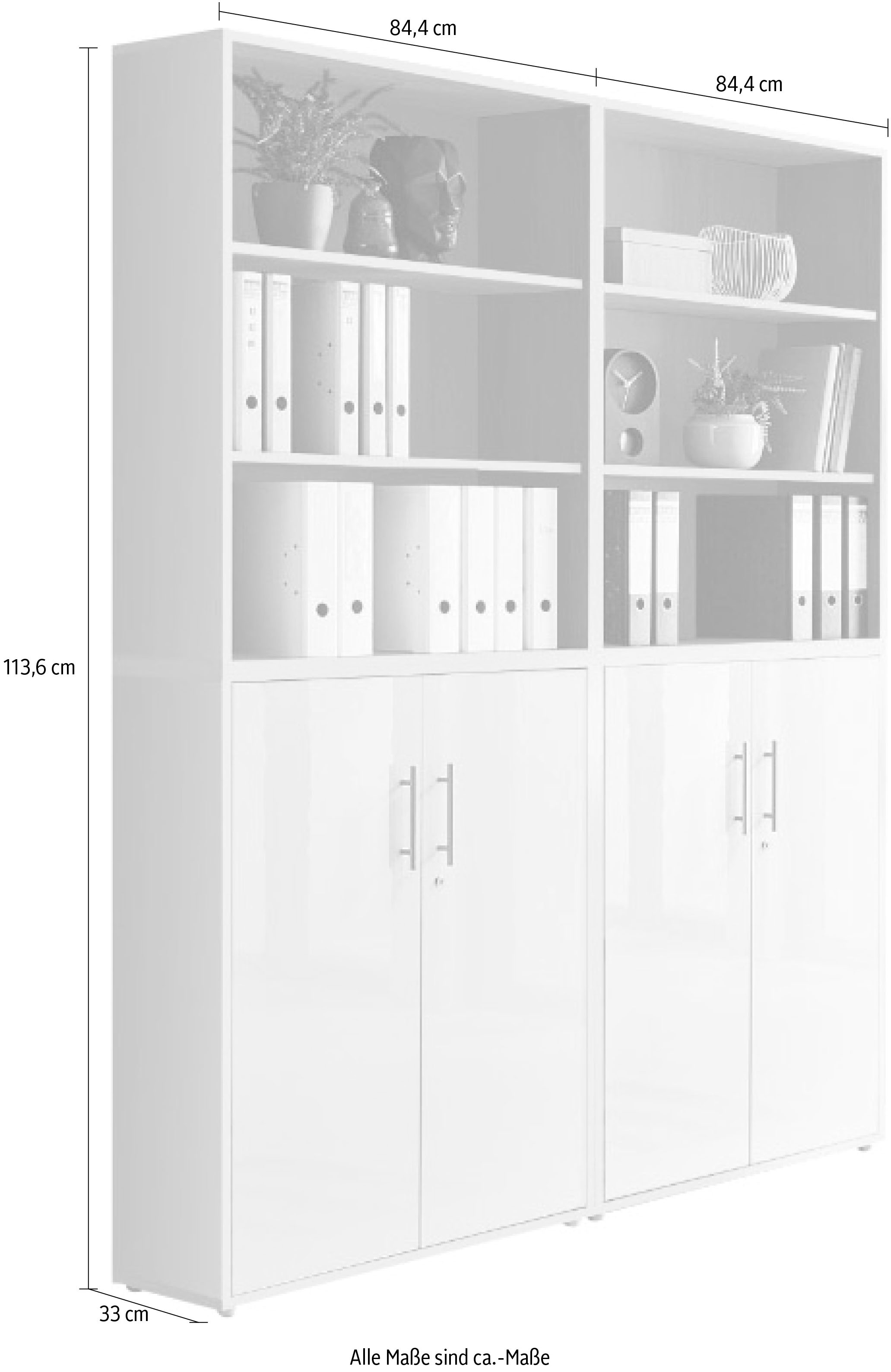 BMG Möbel Büromöbel-Set »Tabor«, (Set, 4 tlg.)