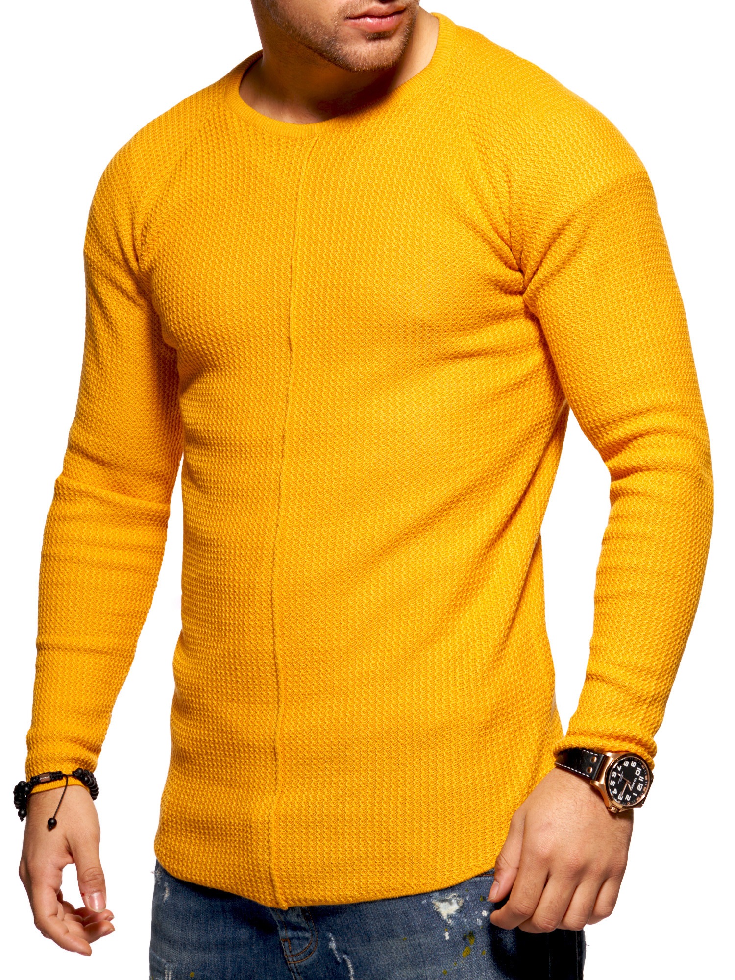 2Y Premium Strickpullover »ELYAS«, mit abgerundetem Saum