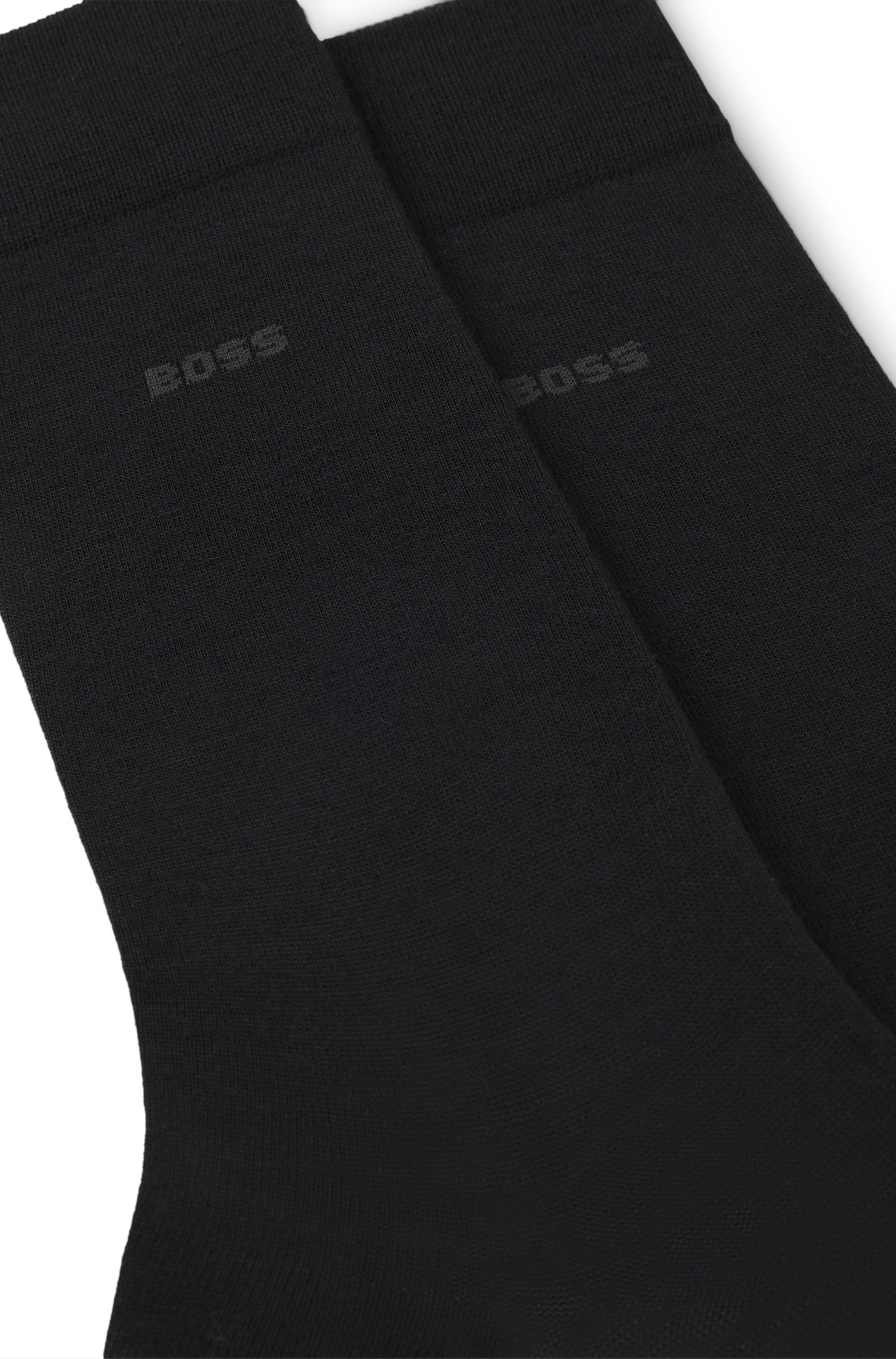 BOSS Socken »2P RS Uni WO«, (Packung, 2 Paar, 2er Pack), mit eingesticktem Markenlogo