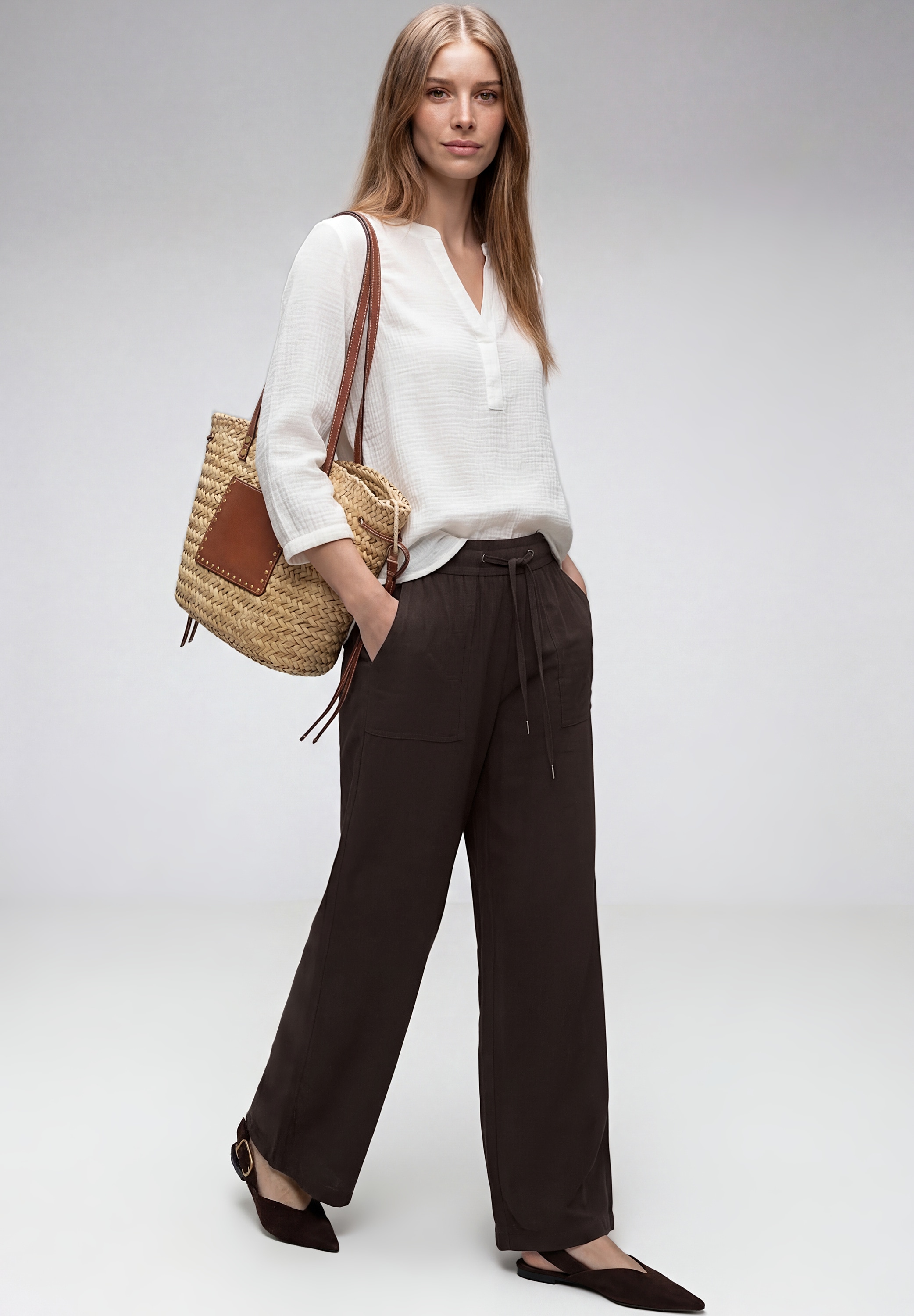 STREET ONE Stoffhose  High Waist