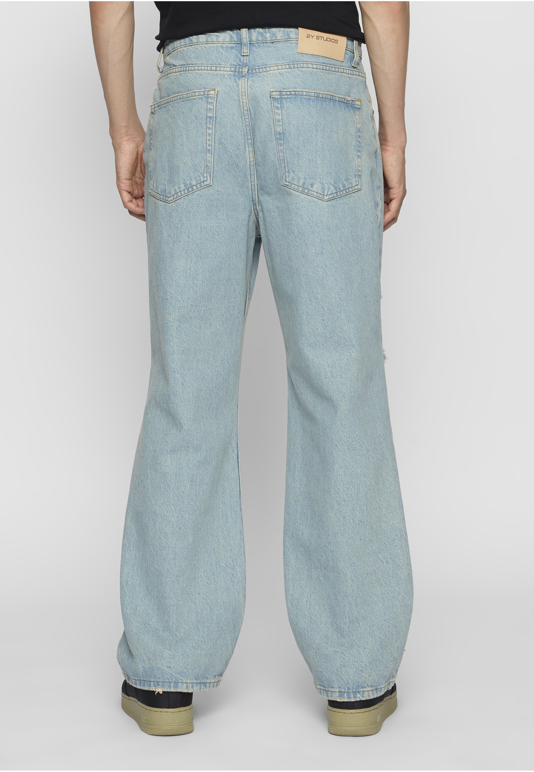 2Y Studios »2Y Studios 2Y Anduin Ripped Baggy Jeans«