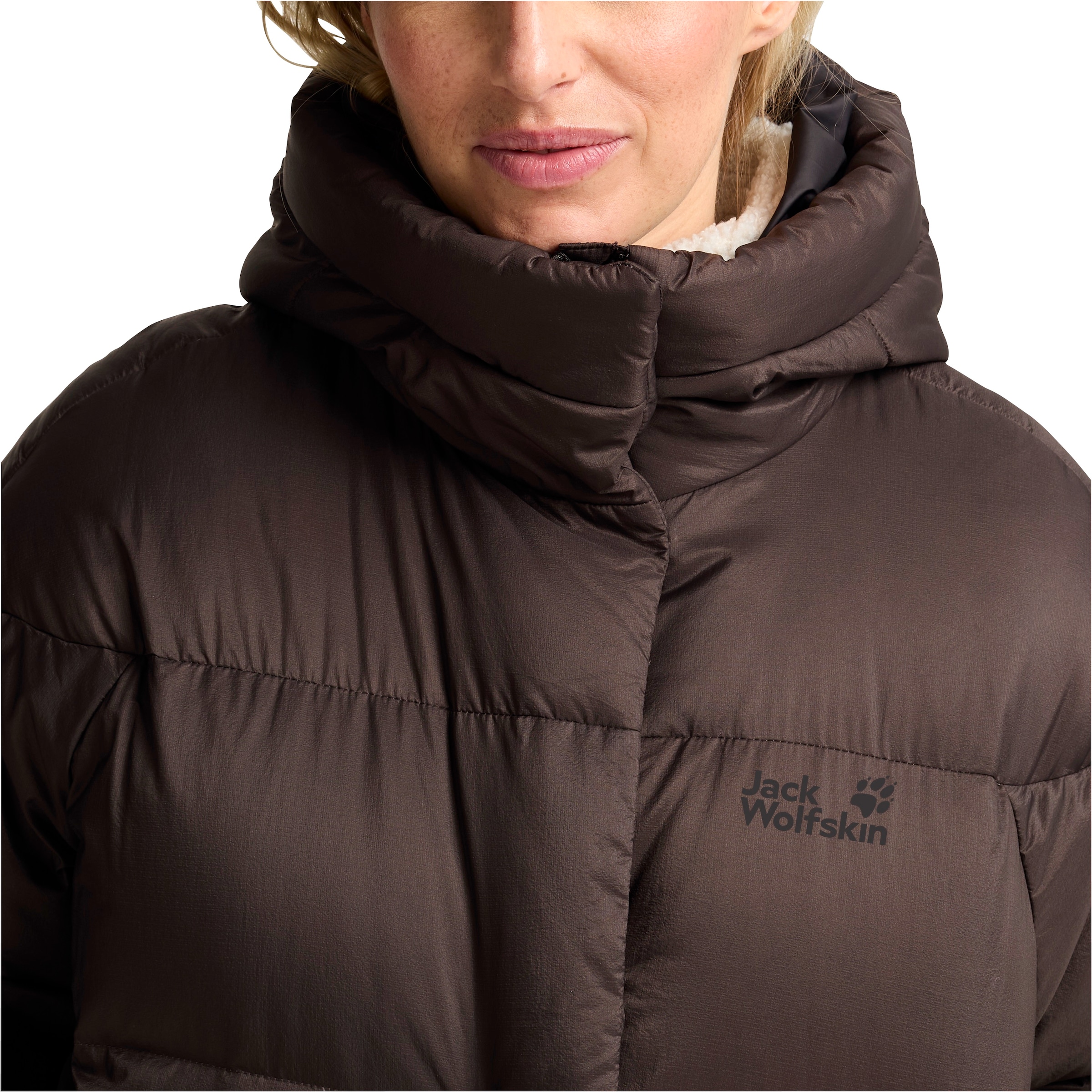 Jack Wolfskin Daunenmantel »ICY HILL COAT W RDS«, Wärmend, winddicht, Daunenjacke