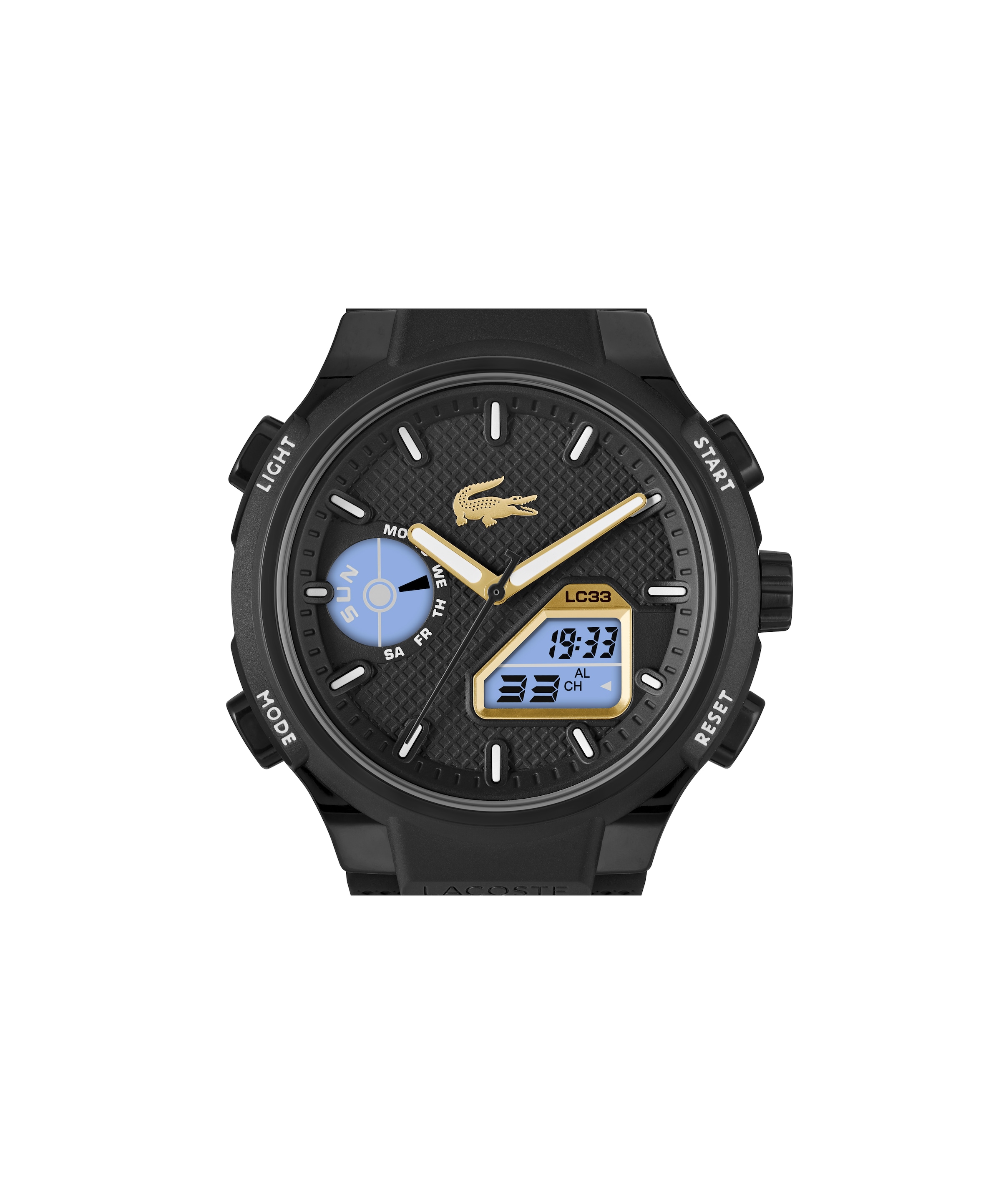 Lacoste Quarzuhr »LC33« Quarzuhr, Armbanduhr, Herrenuhr, Silikonarmband, analog, digital, Tag