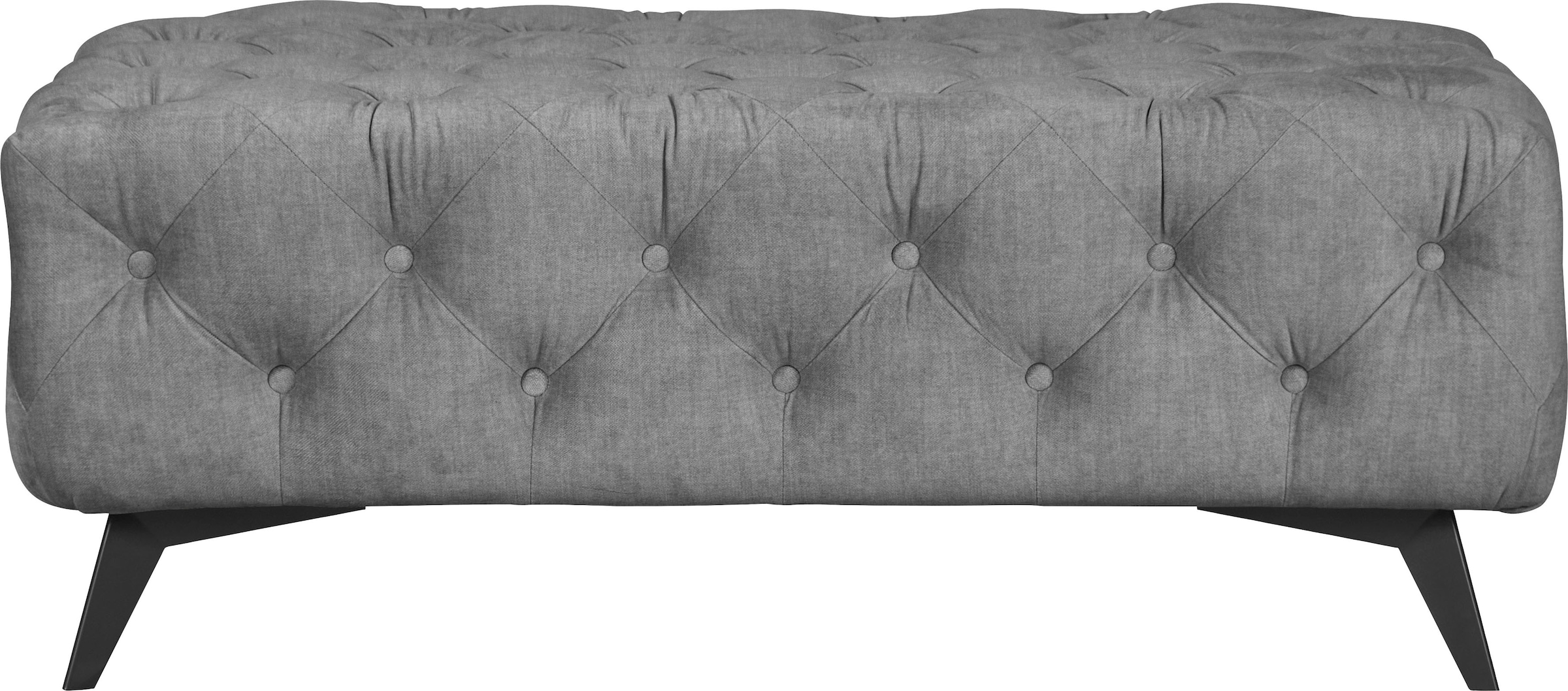 Polsterhocker »Glynis«, aufwändige Knopfheftung, moderne Chesterfield Optik, Fußfarbe...