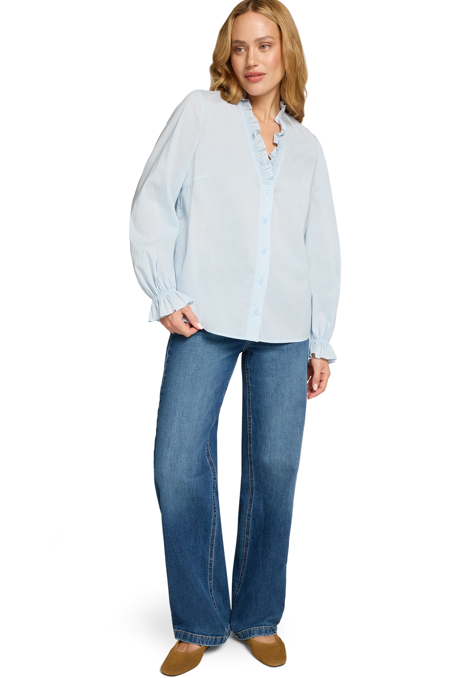 Zero Klassische Bluse »Damen mit Rüschen«