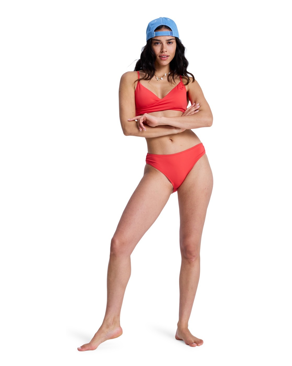 Roxy Essentials Sd Wrap Bralette Hibiscus L Bikini Top 3