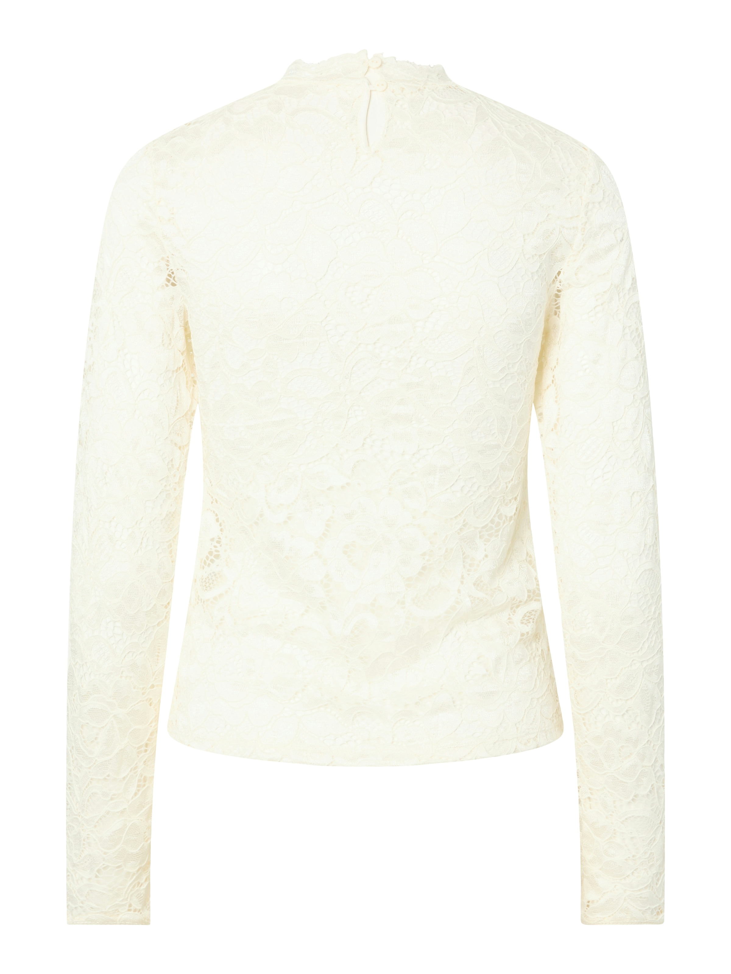 Y.A.S Langarmshirt »YASLACEY LS LACE TOP S. NOOS« Materialmix, slim fit