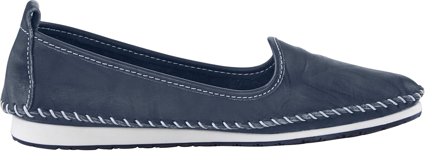 Slipper ANDREA CONTI, Damen, Gr. 38, blau (marine), Glattleder, Leder, Schuhe Slipper 2