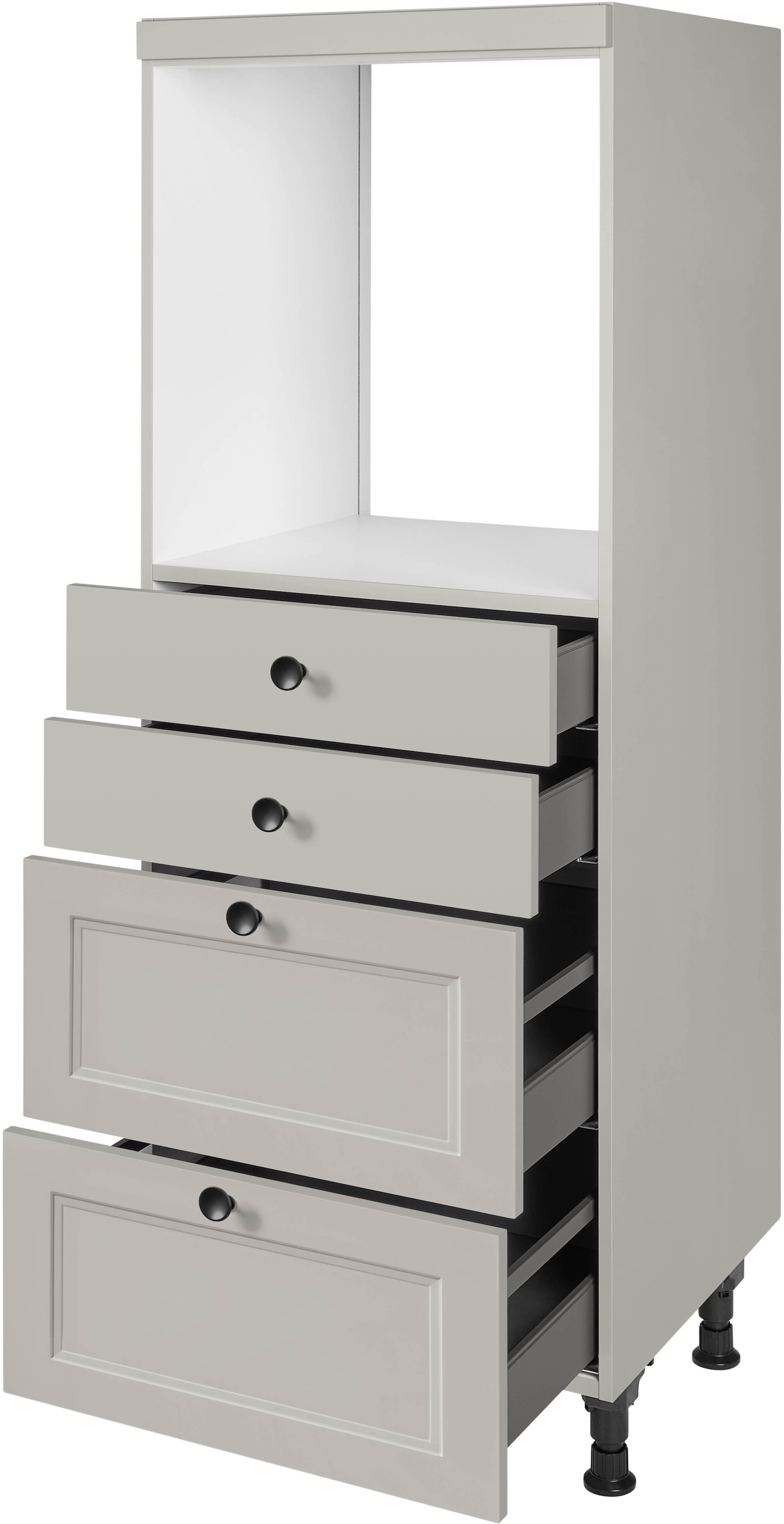 nobilia® Herdumbauschrank »"Cascada", mit Schubkästen und Auszügen,«, vormontiert, Breite/Höhe: 60/167,8 cm