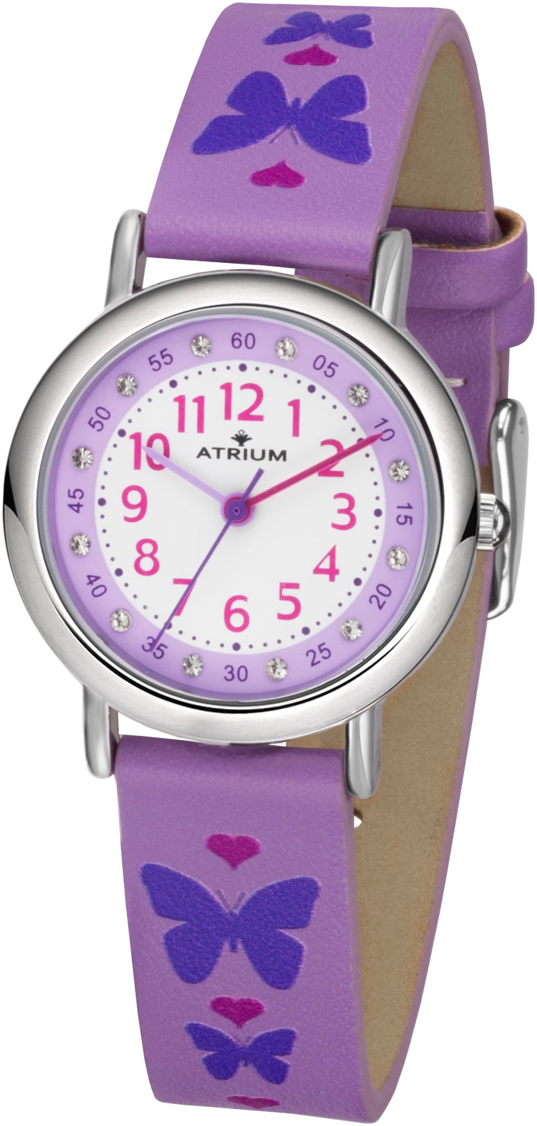 Atrium Quarzuhr, Armbanduhr, Kinderuhr, Mädchenuhr, Lernuhr, ideal auch als Geschenk