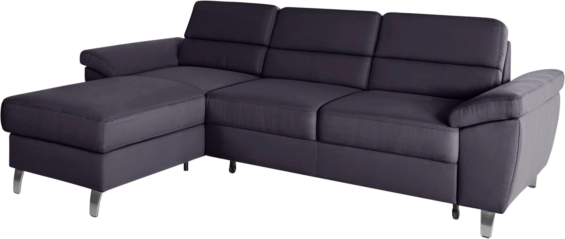 Ecksofa SIT & MORE "Sorano L-Form", grau (anthrazit), B:250cm H:88cm T:161cm, Sofas, Ecksofa, wahlweise mit Bettfunktion und Bettkasten