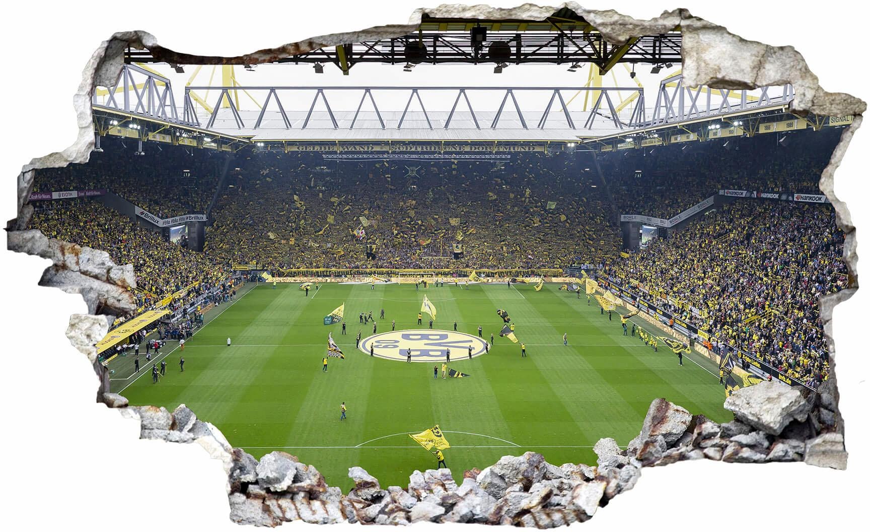 Wandtattoo »BVB Fan Choreo Borussia Dortmund«, selbstklebend, entfernbar