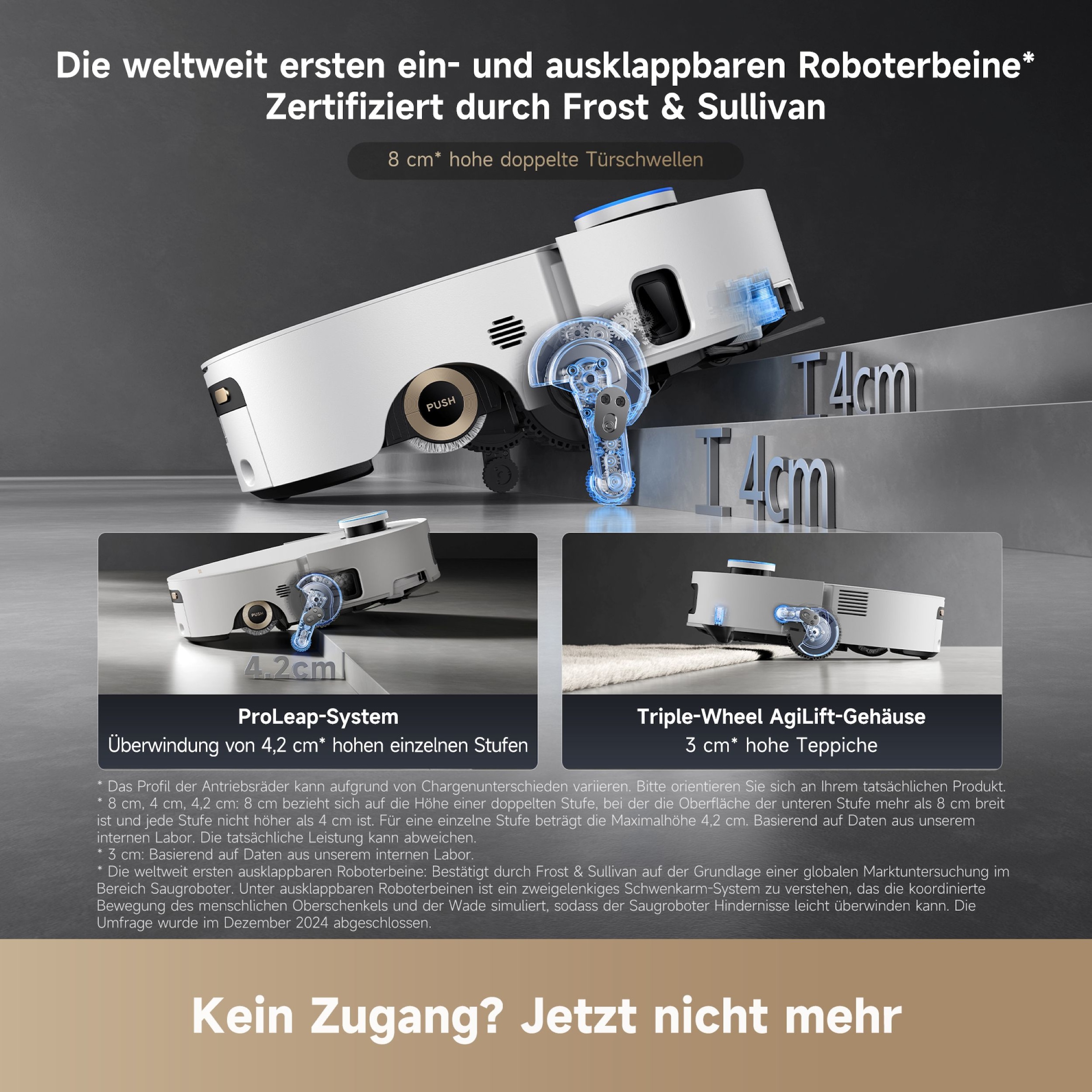 Dreame Saugroboter »mit Wischfunktion Aqua10 Ultra Roller Complete« Warmwasser-Wischsystem, Rollenmopp, überwindet Hindernisse, 30.000 Pa