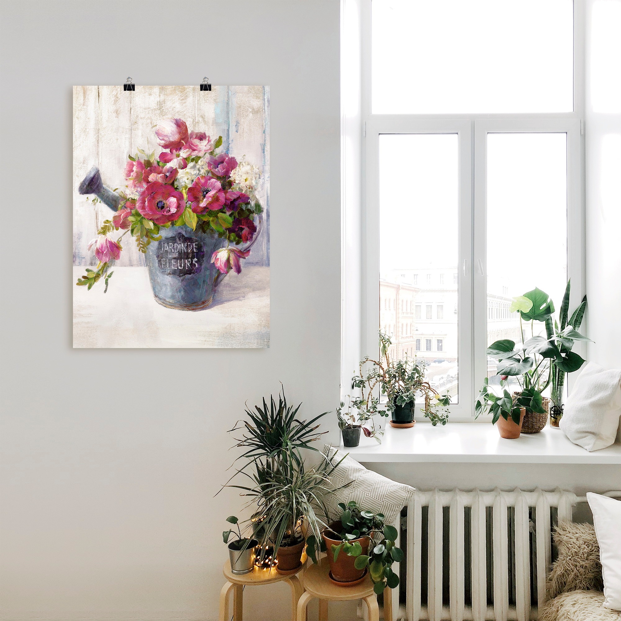 Artland Wandbild "Gartenblumen II", Blumen, (1 St.), als Leinwandbild, Post günstig online kaufen