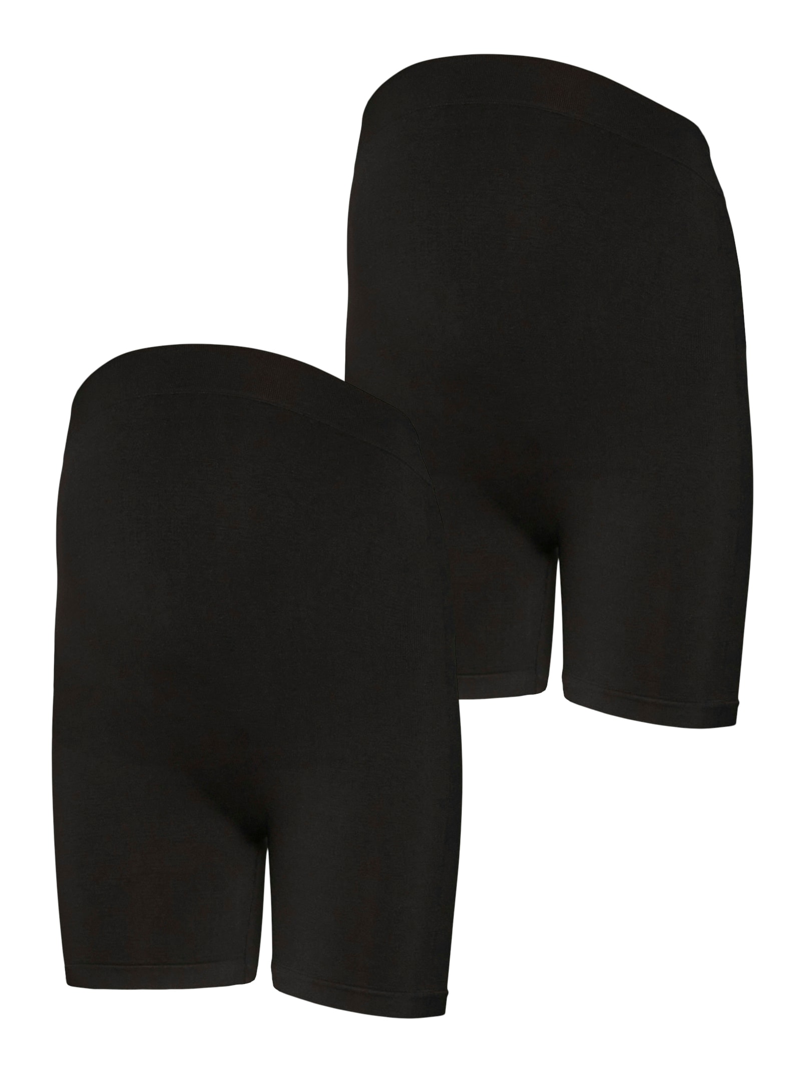 Mamalicious Umstandsshorts "Mlamiya New Hotpants 2-P Noos" In Jersey-Qualität, Aus Nylon, Polyamid Und Elasthan, Slim Fit
