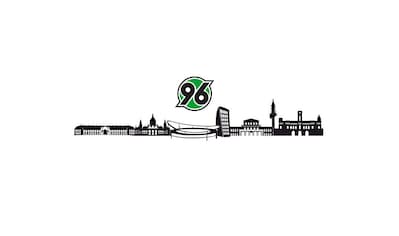 Wandtattoo »Fußball Hannover 96 Skyline + Logo«, (Set)